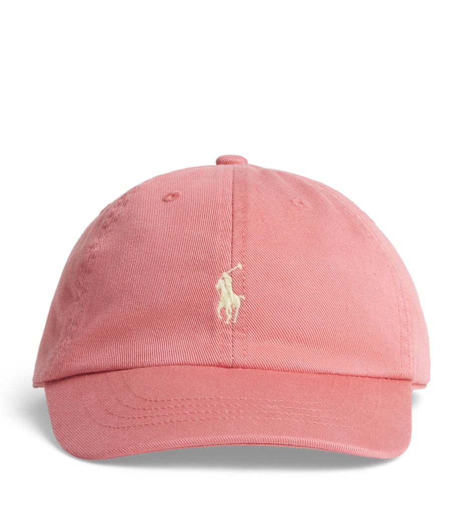 Ralph Lauren Kids Cotton Polo Pony Baseball Cap Desrtrose Image 1