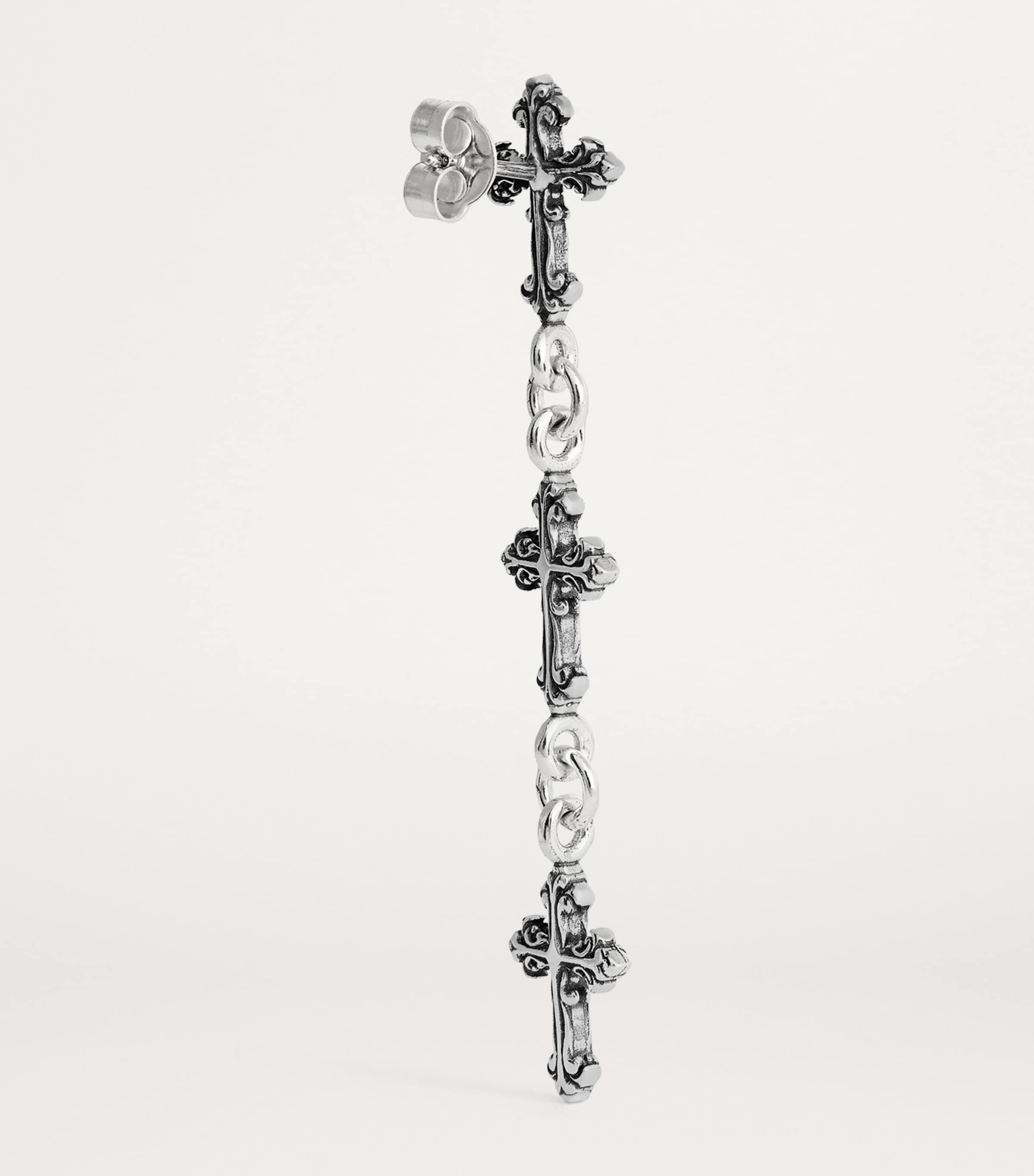 イヤリング emanuele bicocchi EARRING NEW CROSS SINGLE (DGEC2 SILVER) Sterling Silver Avelli Cross Earring | EMANUELE BICOCCHI