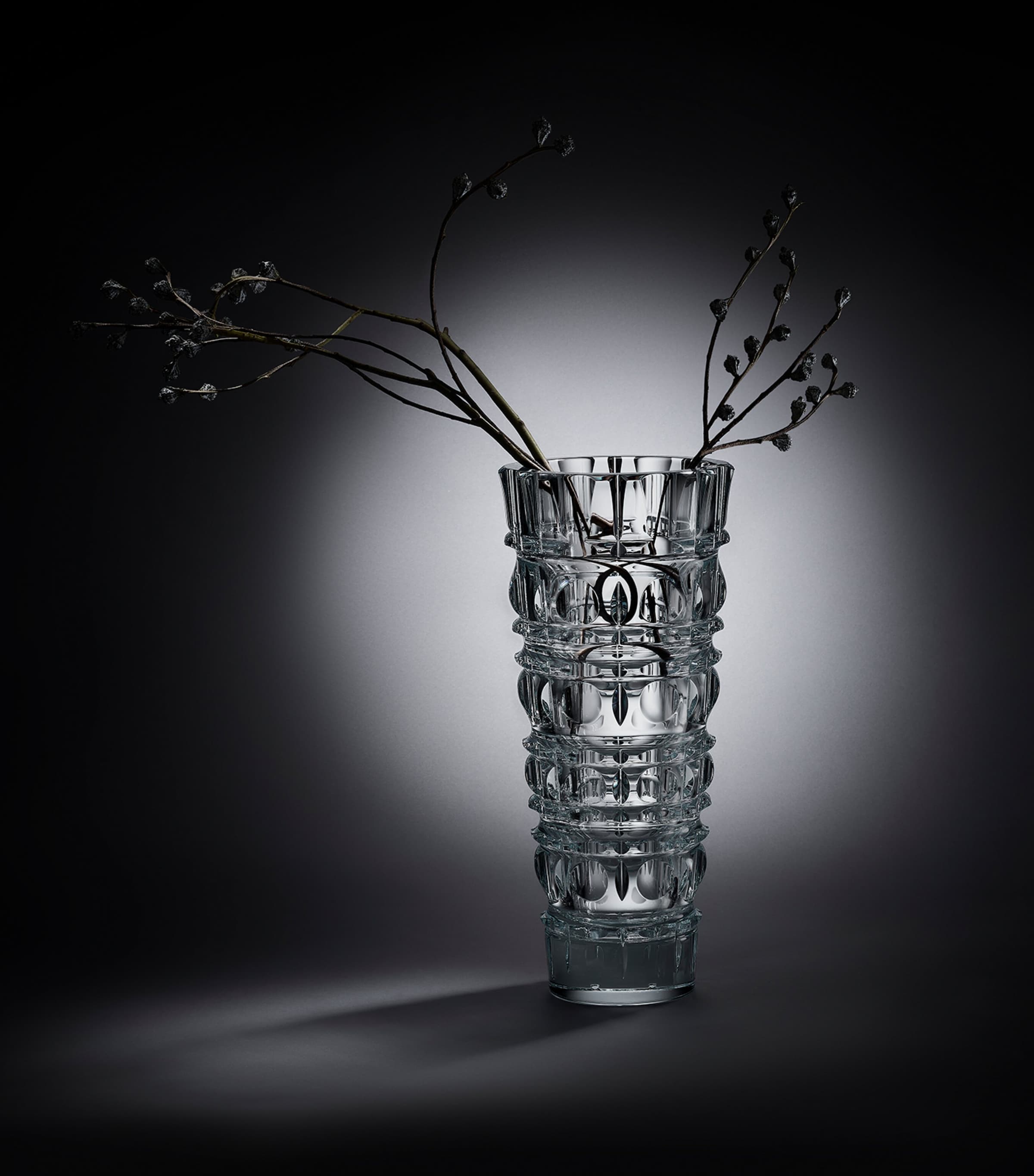 Crystal New Antique Prima Vase (38cm) CLEAR Image 2