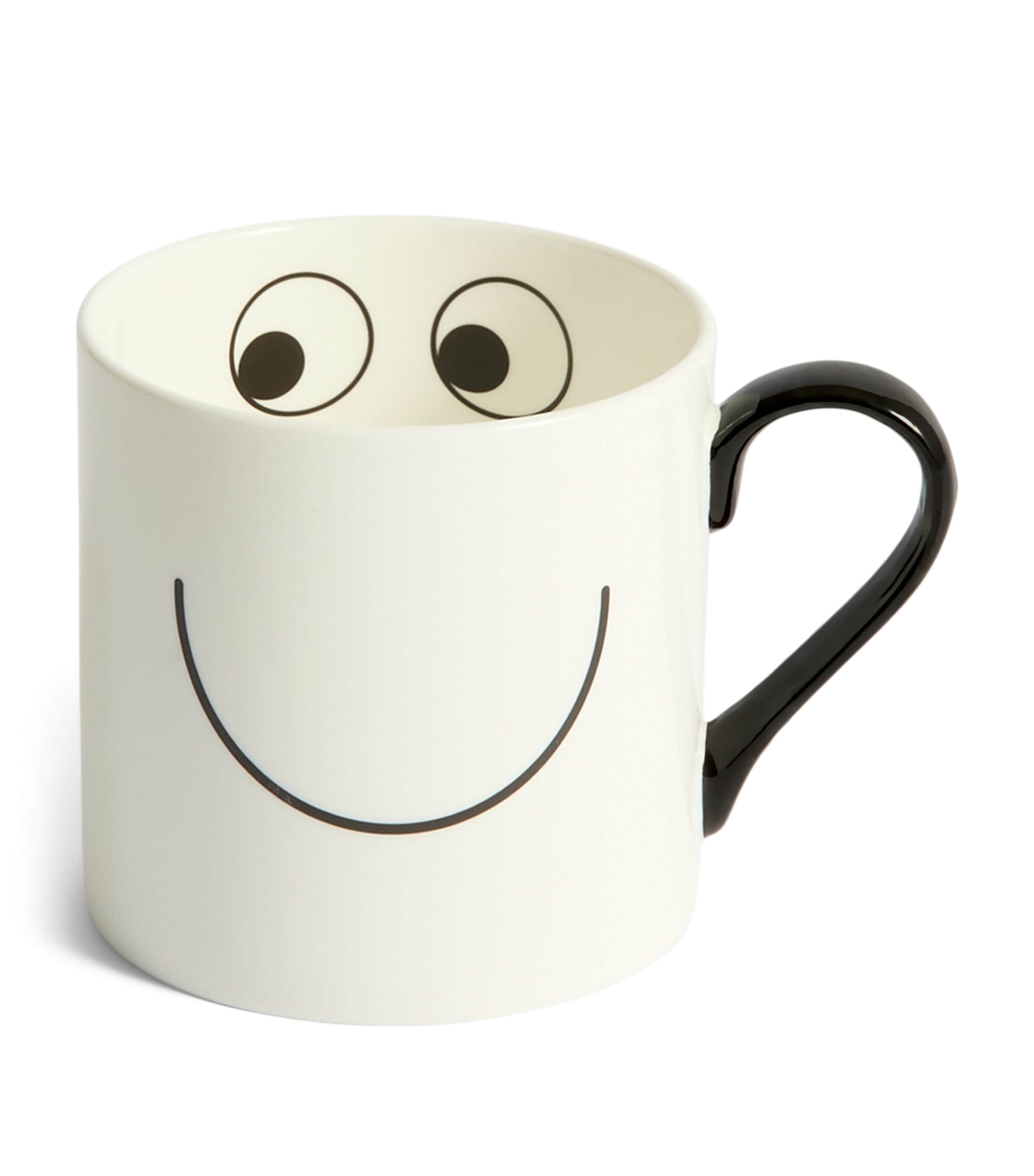 Large Bone China Happy Eyes Mug WHITE Image 2