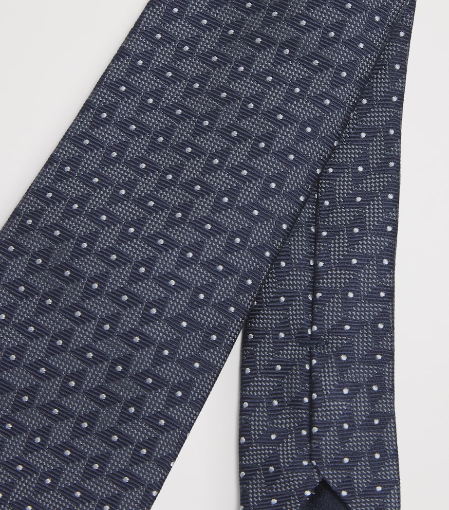 Silk Geometric Jacquard Tie FB159 Image 3
