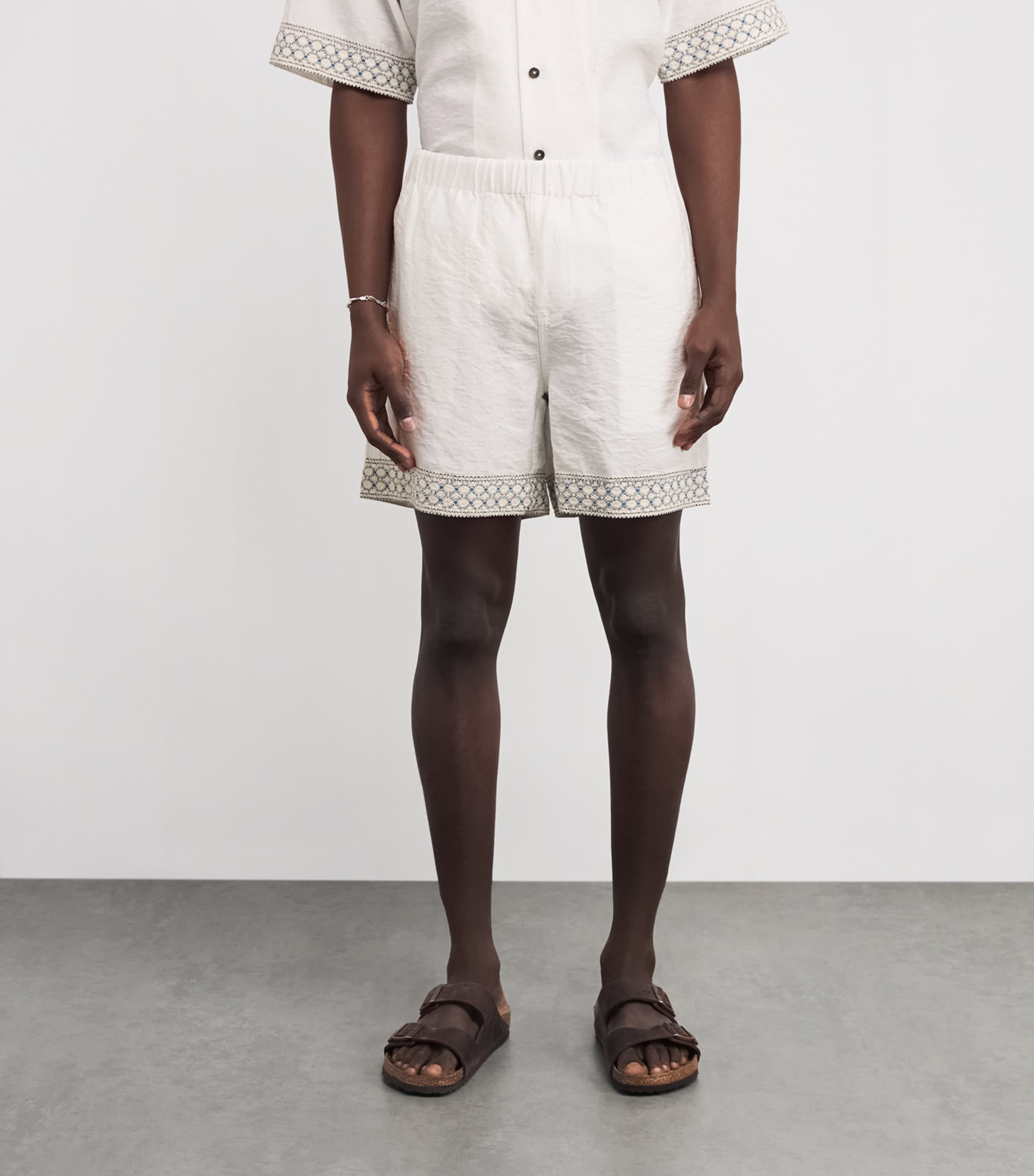 Crochet-Trim Shorts WHITE Image 3