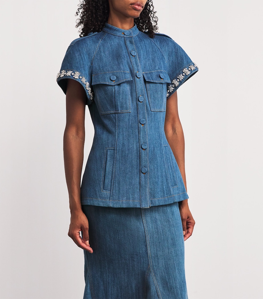 Denim Embellished Brenda Jacket DENIM Image 3