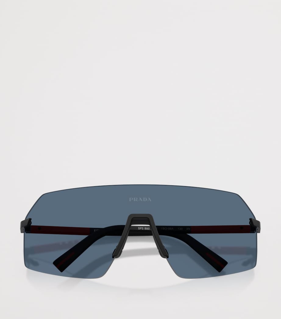 Prada Linea Rossa Metal PR B50S Sunglasses Black Image 5