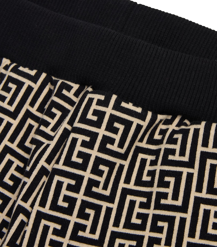 Pattern Print Sweatpants (6-36 Months) 106NECREAM-/BLACK Image 2
