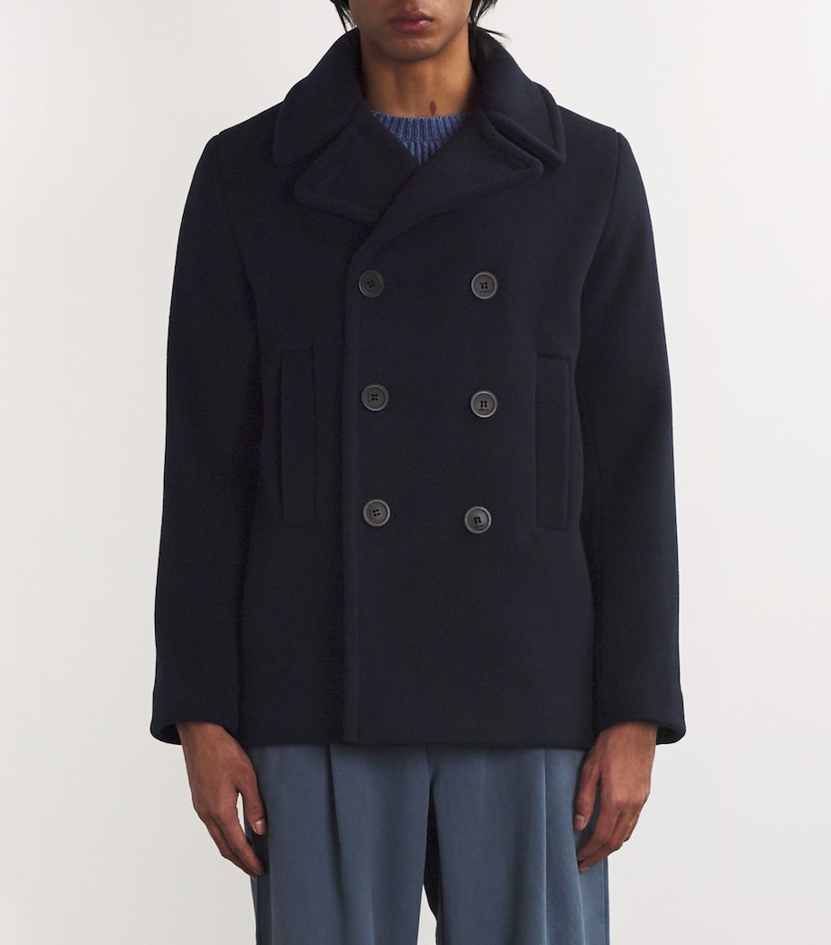Wool-Blend Peacoat NAVY BLUE Image 3