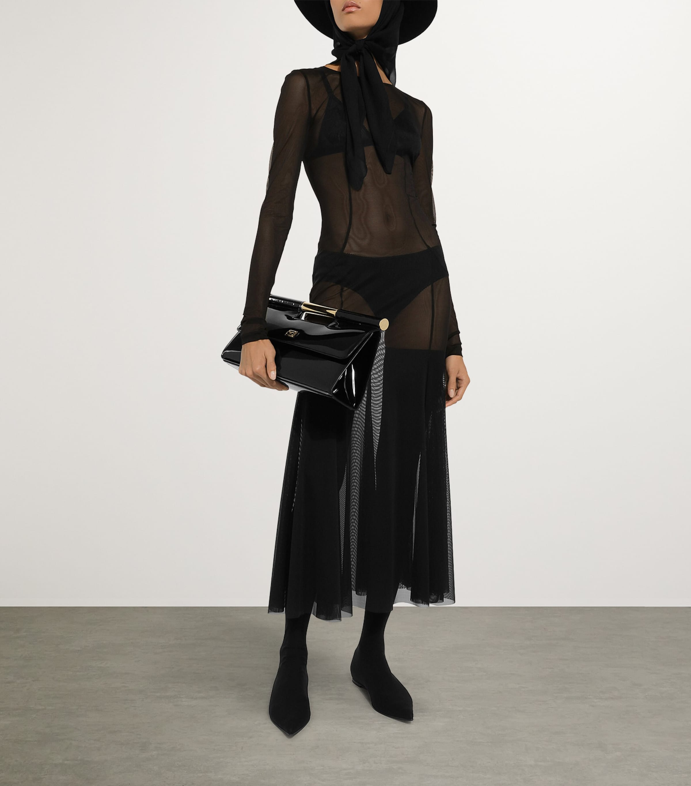 Leather Sicily Clutch Bag 80999-BLACK Image 2