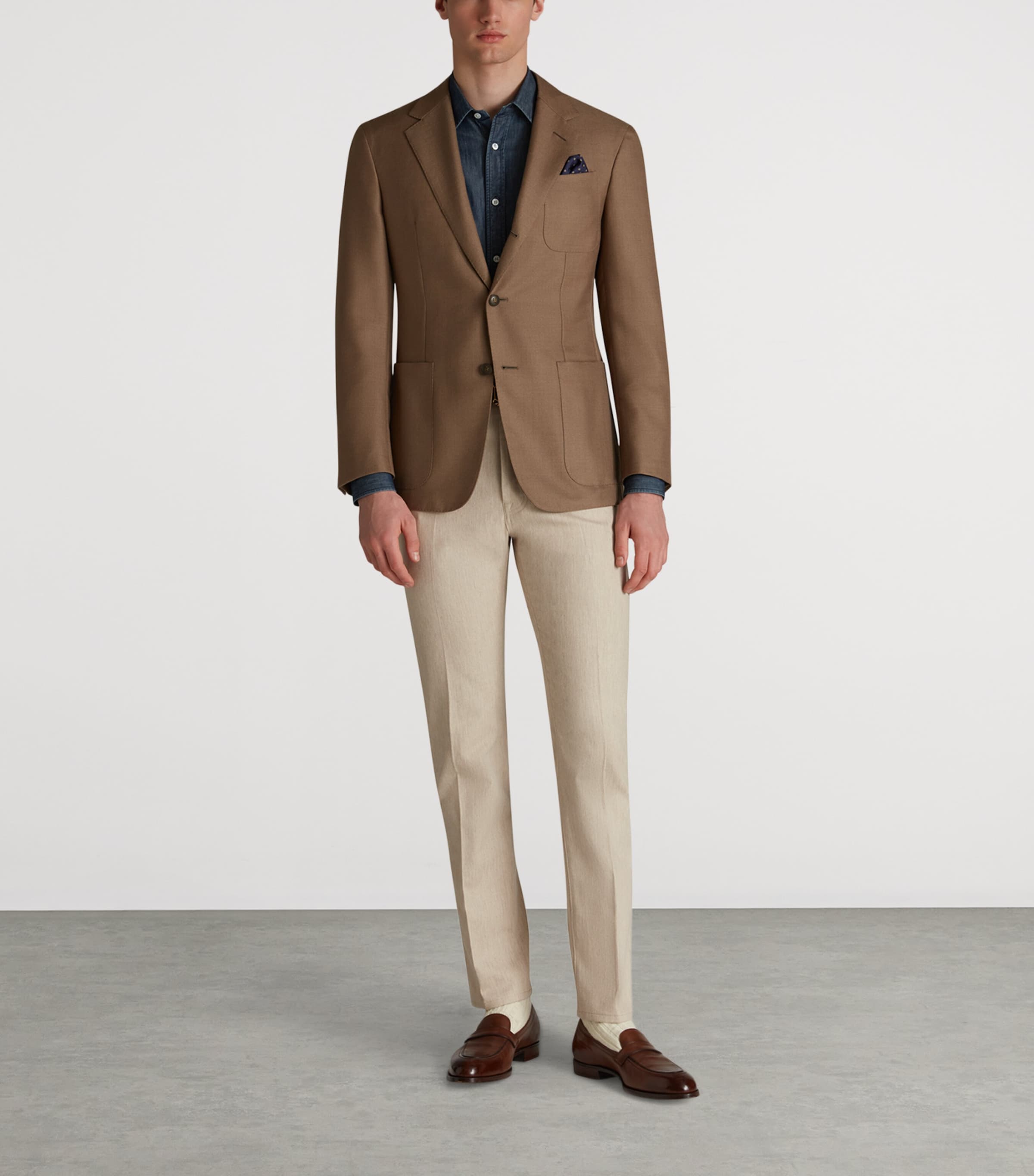 Cashmere-Mohair-Silk Cavendish Blazer 245BROWN TAN Image 2