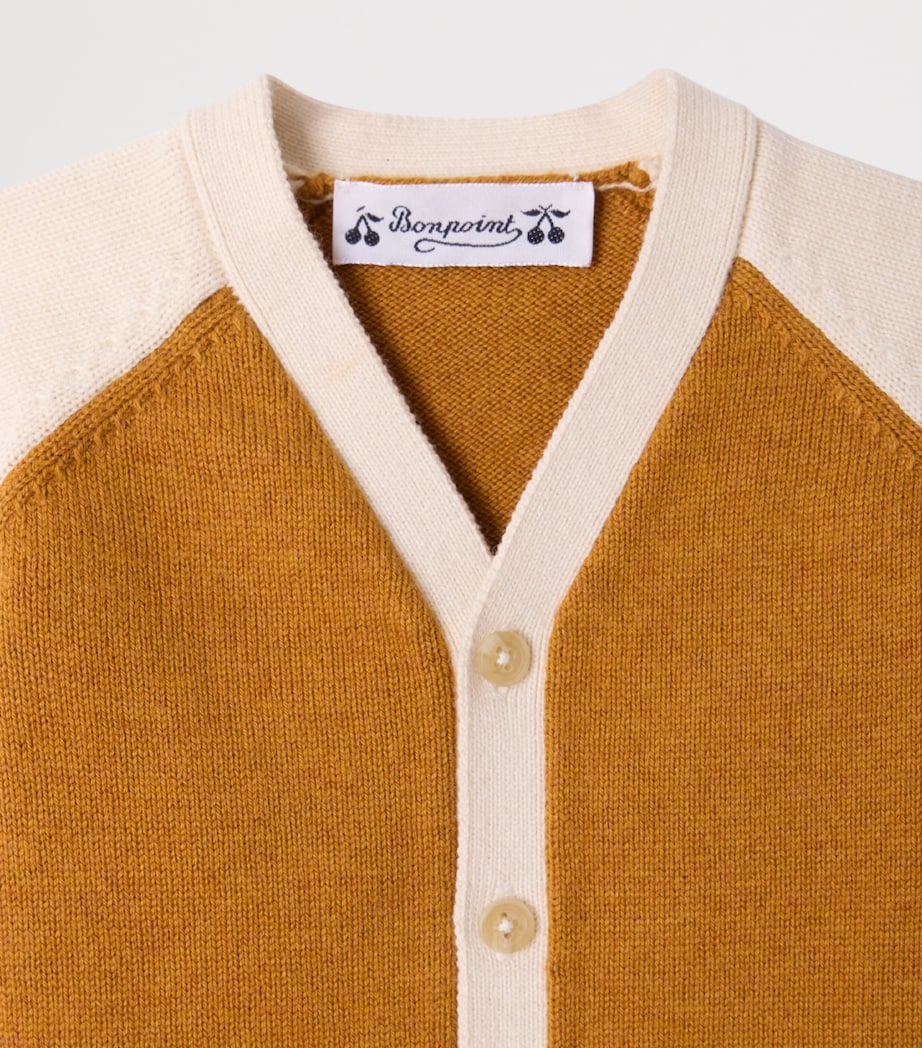 Bonpoint Cotton Cardigan (6-18 Months) Upb Ocre Image 3