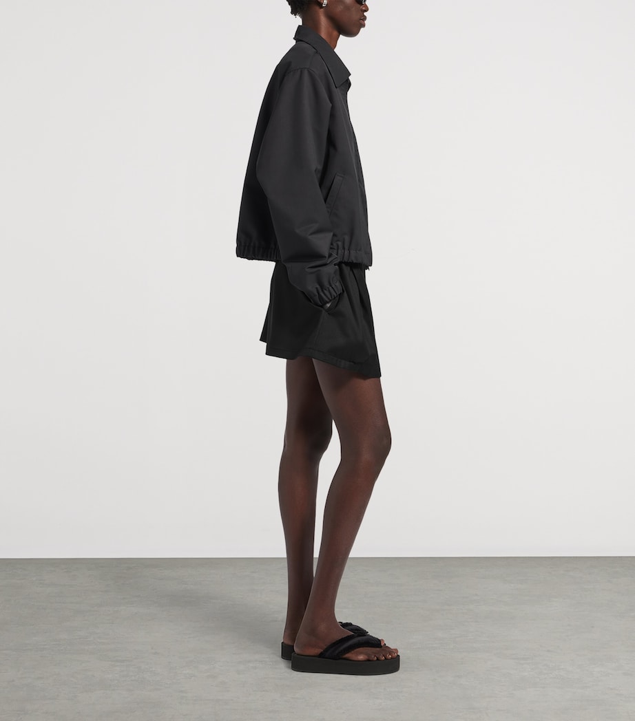 Balenciaga Womens Wool-Blend Boxer-Style Shorts Image 4