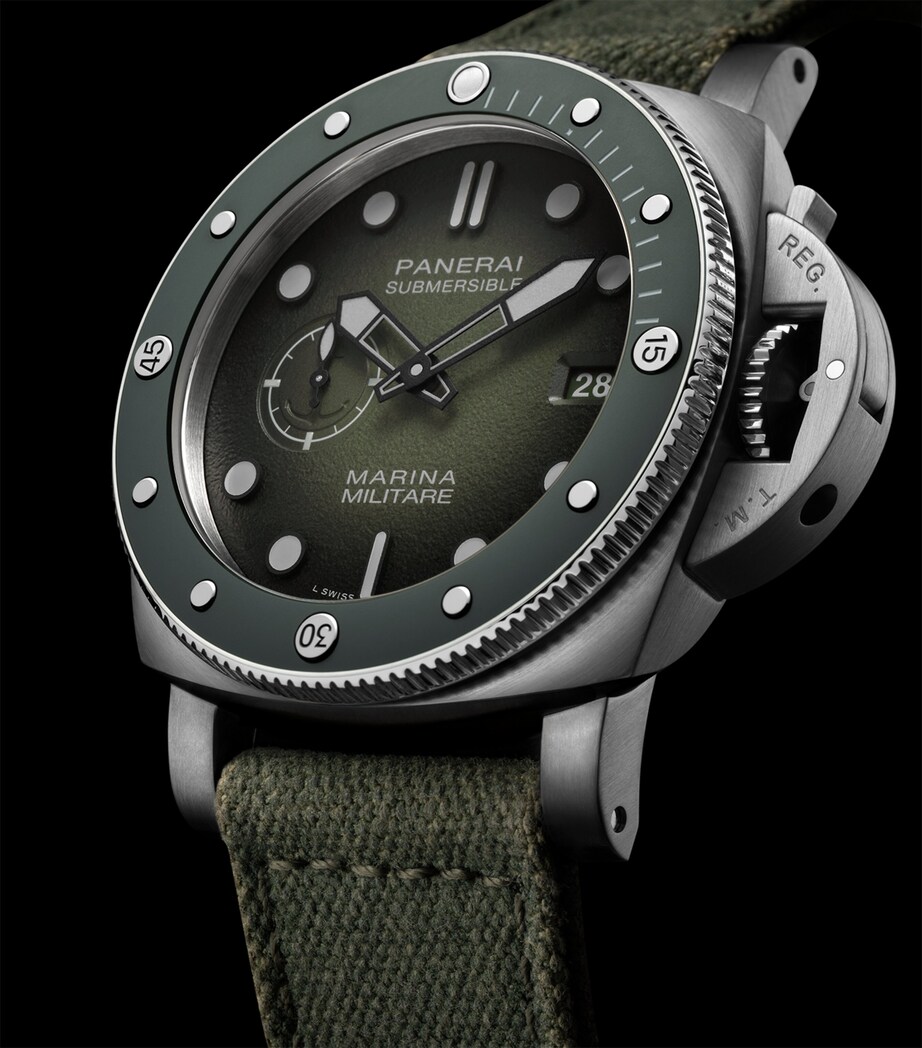 Stainless Steel Submersible Marina Militare Watch 44mm GREEN Image 4