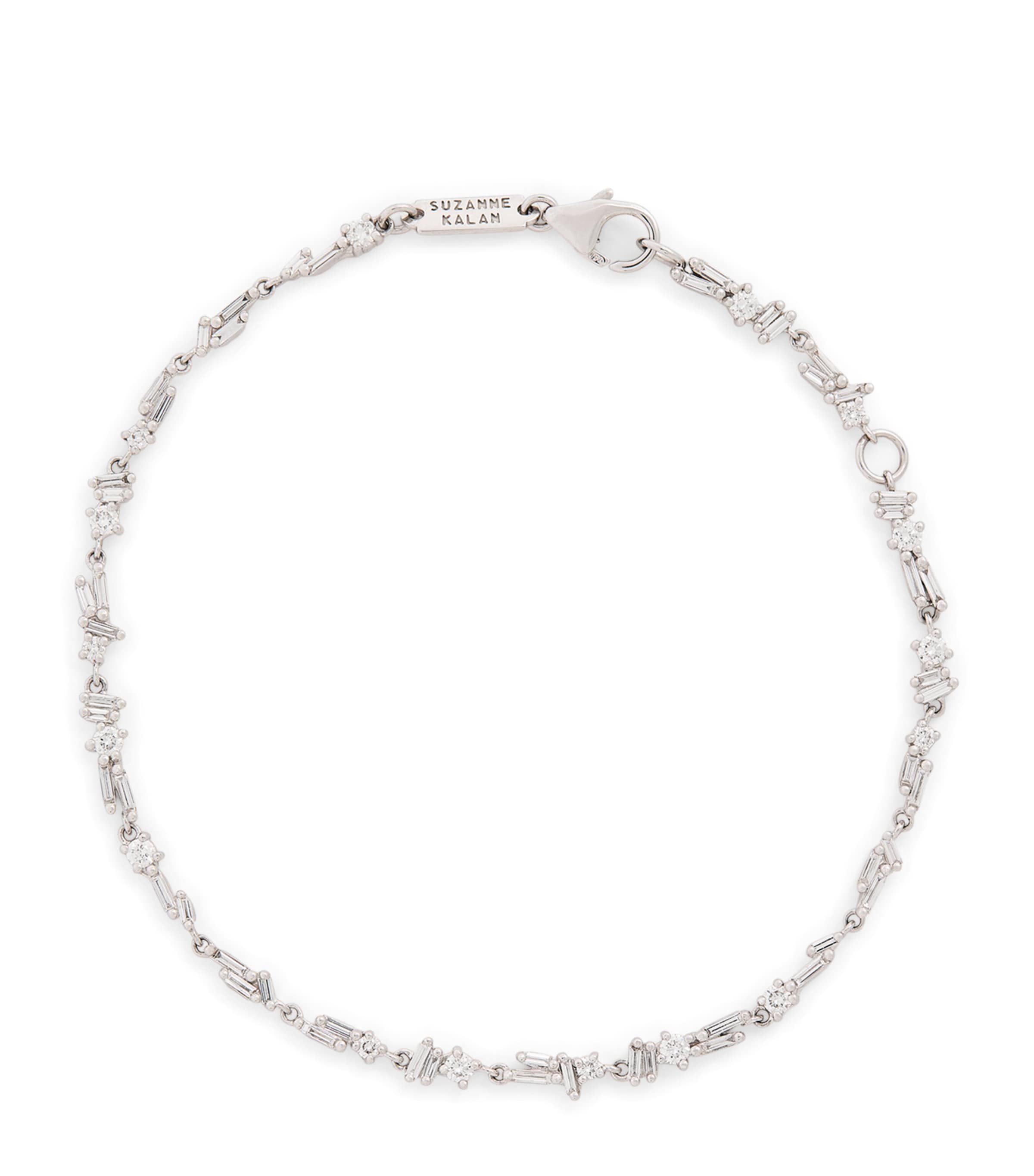 Suzanne Kalan White Gold And Diamond Sparkler Bracelet In White