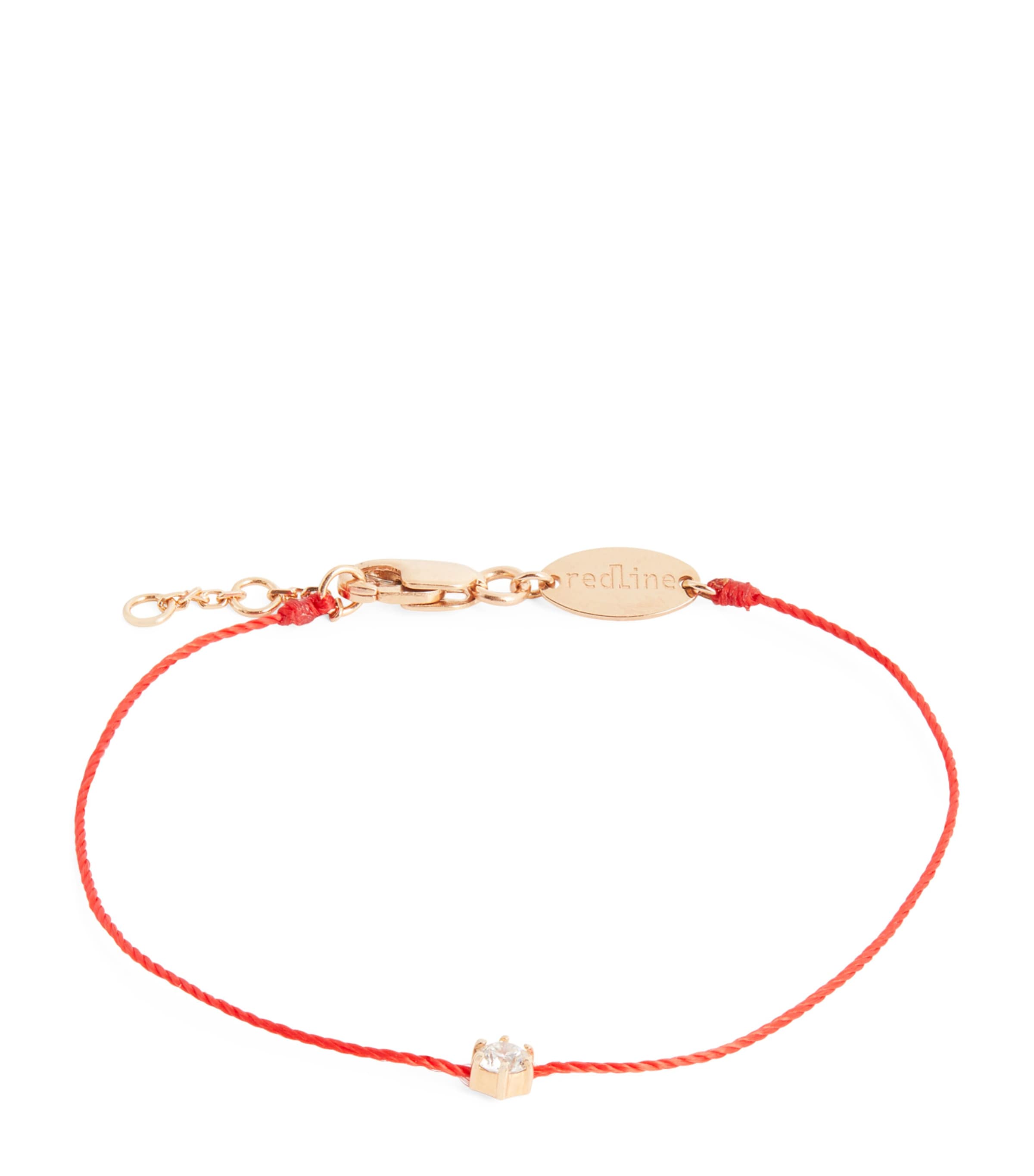 Rose Gold and Diamond Absolu Thread Bracelet RED Image 2