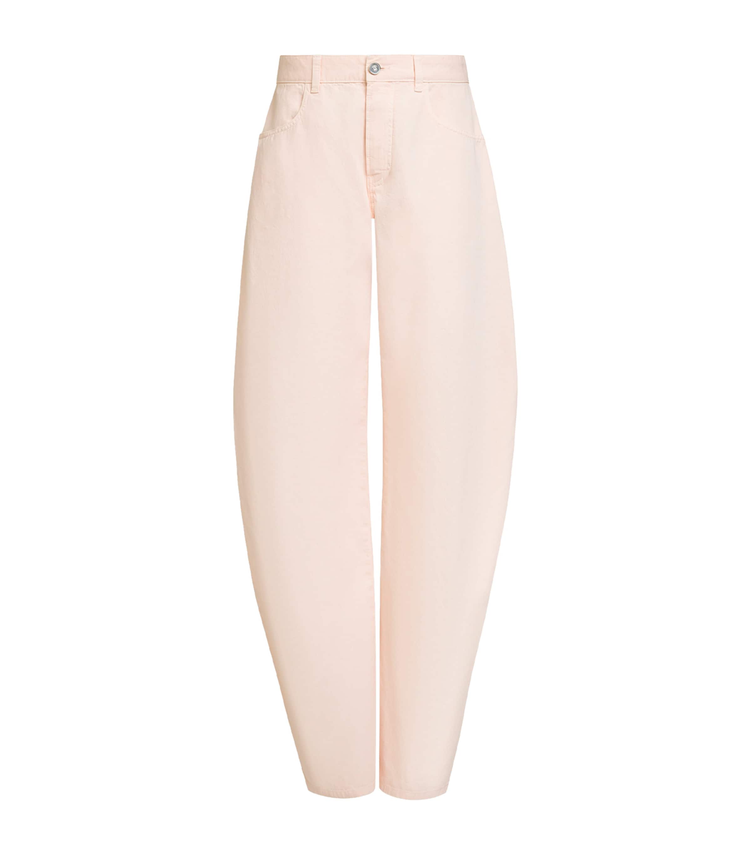 Alaïa Womens Round Jeans Pink Image 1