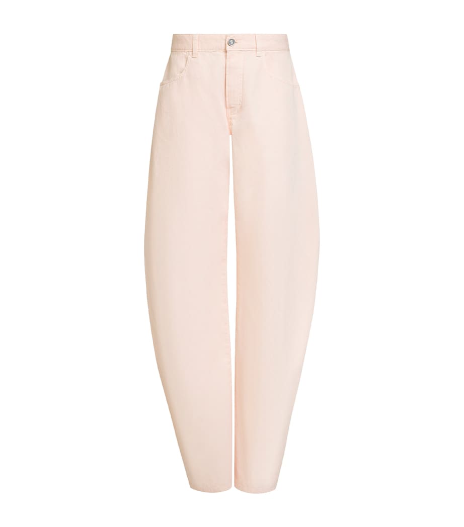 Alaïa Womens Round Jeans Pink Image 1