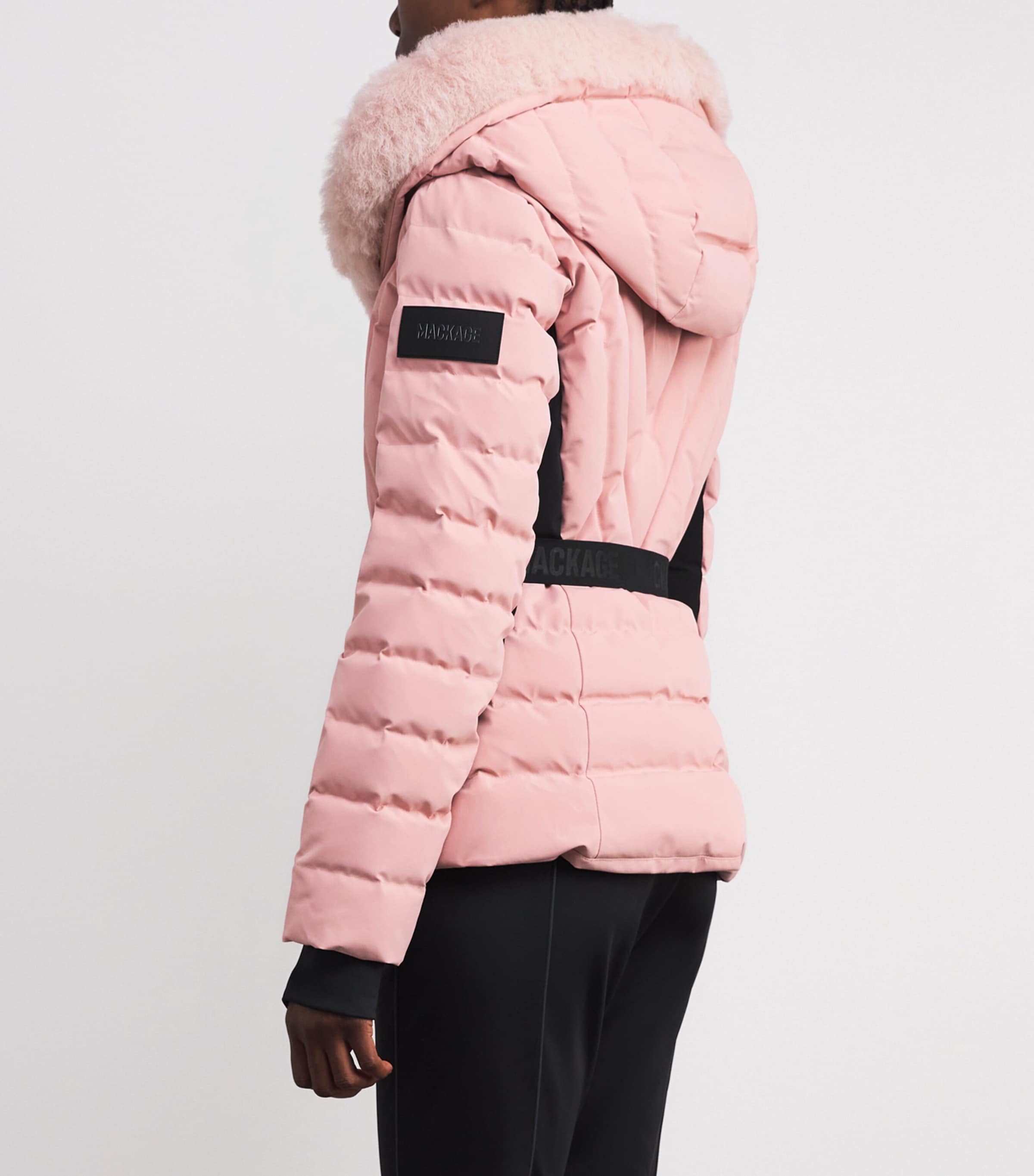 Down Fox Fur-Trim Elita-ZR Ski Jacket BLUSH Image 4