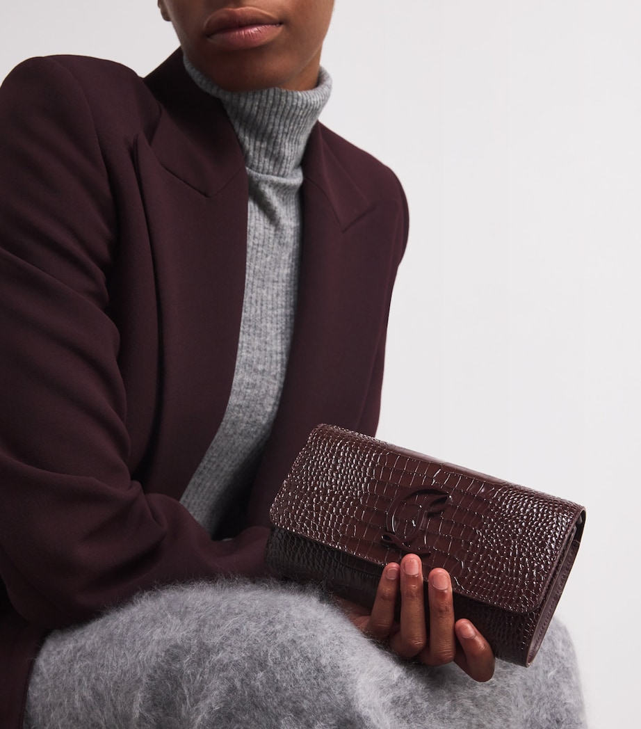 Loubi54 Alligator-Embossed Leather Chain Wallet R813 Image 2