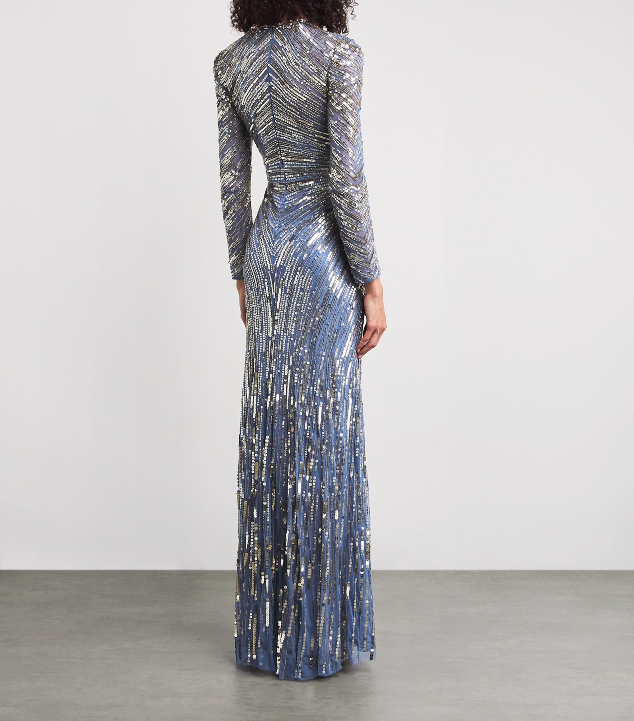 Sequin Wiona Gown DENIM 2148 Image 3