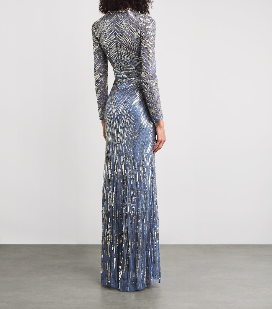 Sequin Wiona Gown DENIM 2148 Image 3