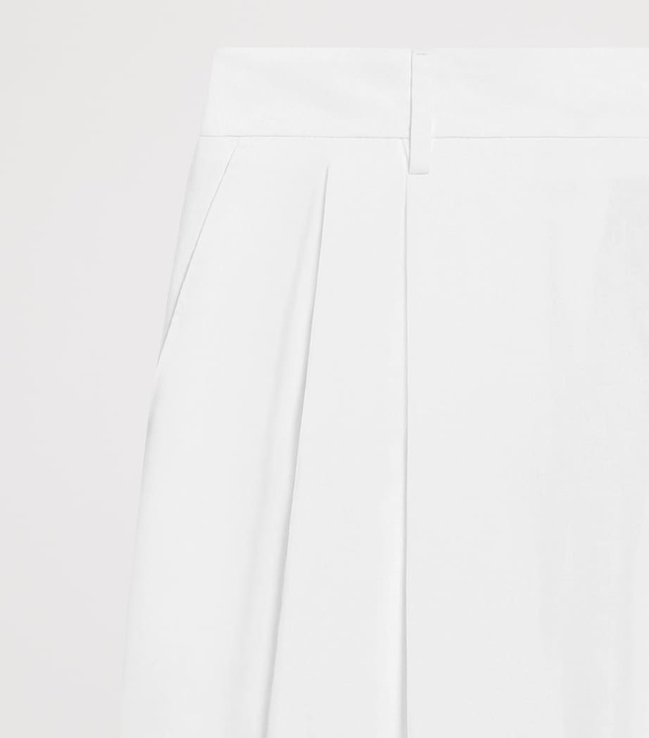 Dolce&Gabbana Mens Linen Tailored Trousers Optical White Image 4