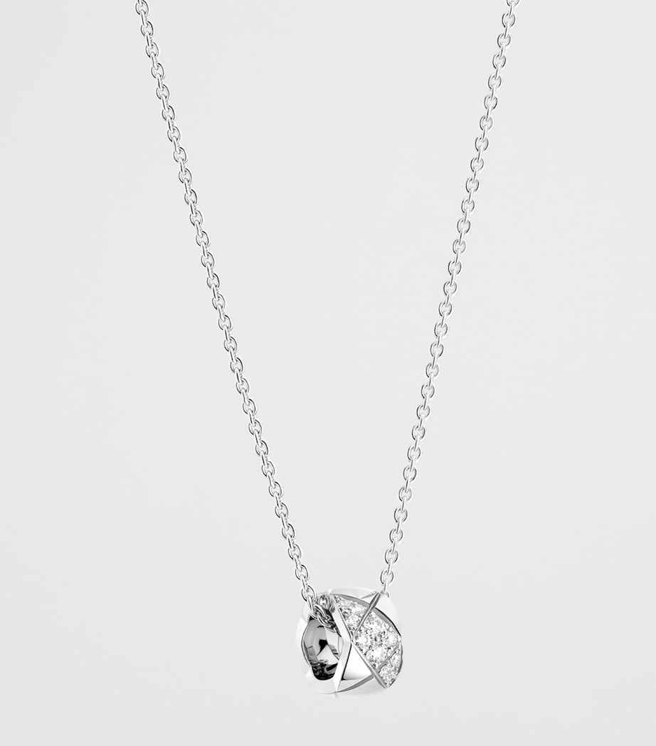 White Gold and Diamond Coco Crush Necklace WHITE GOLD Image 4