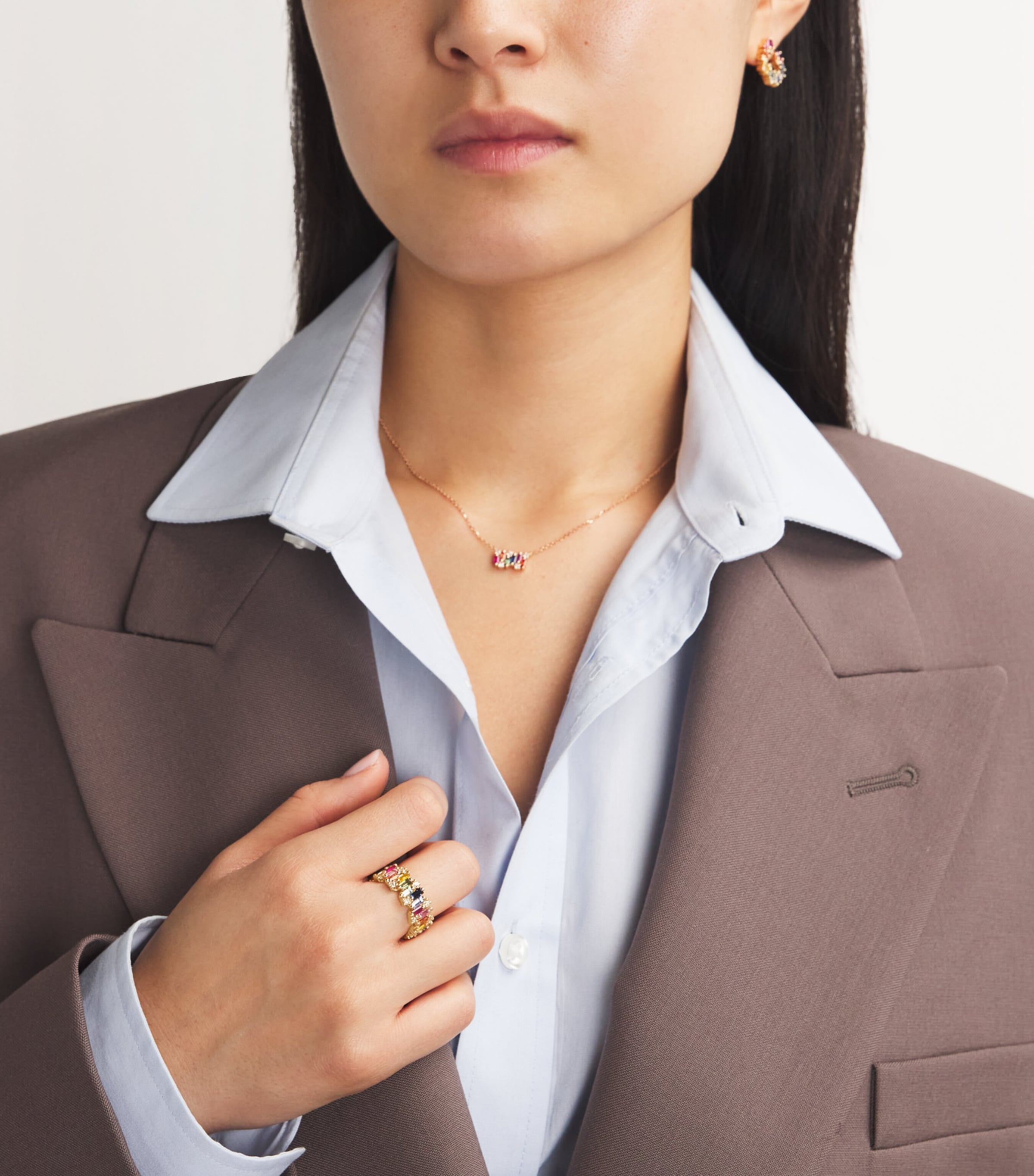 Yellow Gold, Diamond and Sapphire Shimmer Audrey Ring 18K YG/RS Image 5