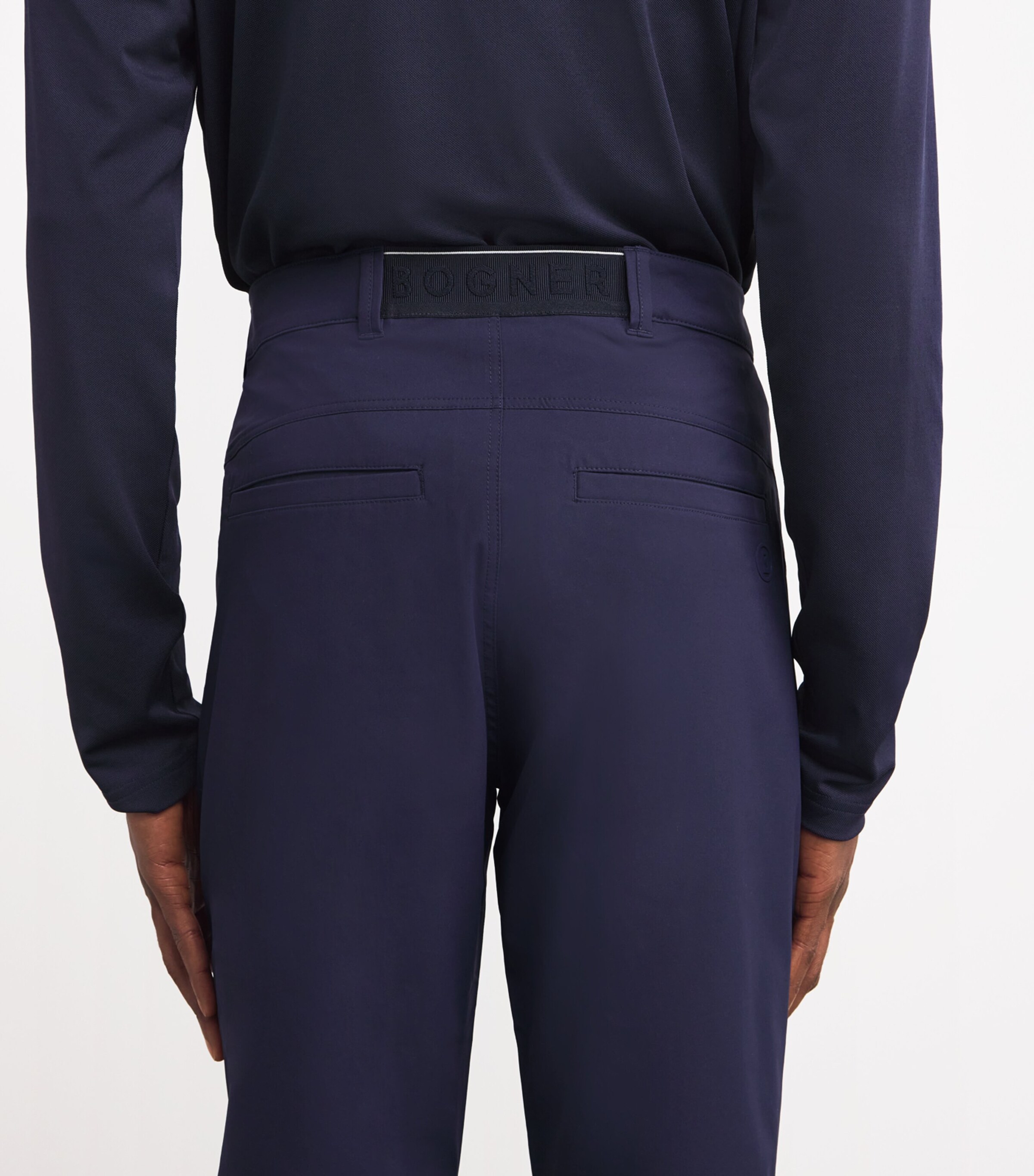 Straight Trousers 464 NAVY Image 6