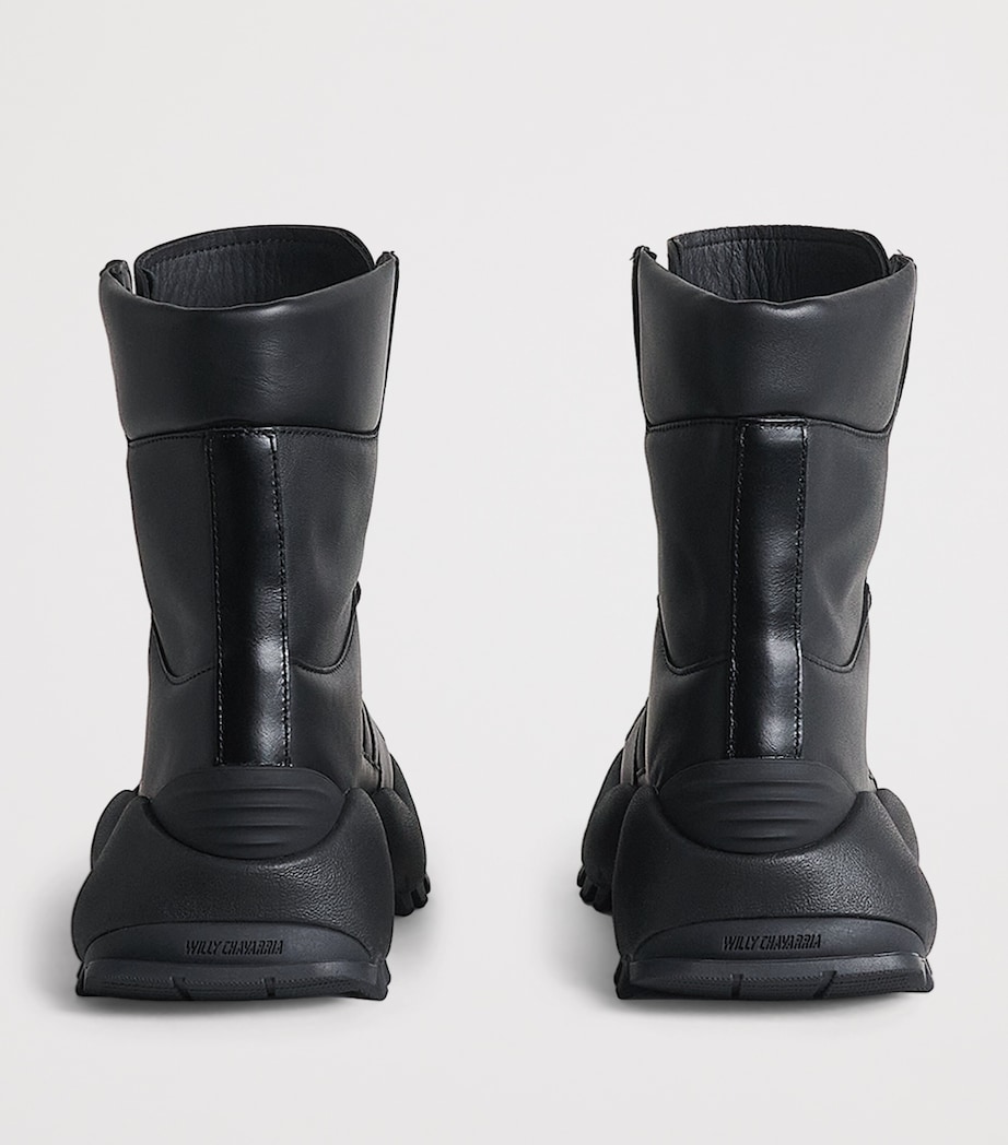 x adidas Leather Forum Lace-Up Boots BLACK Image 4