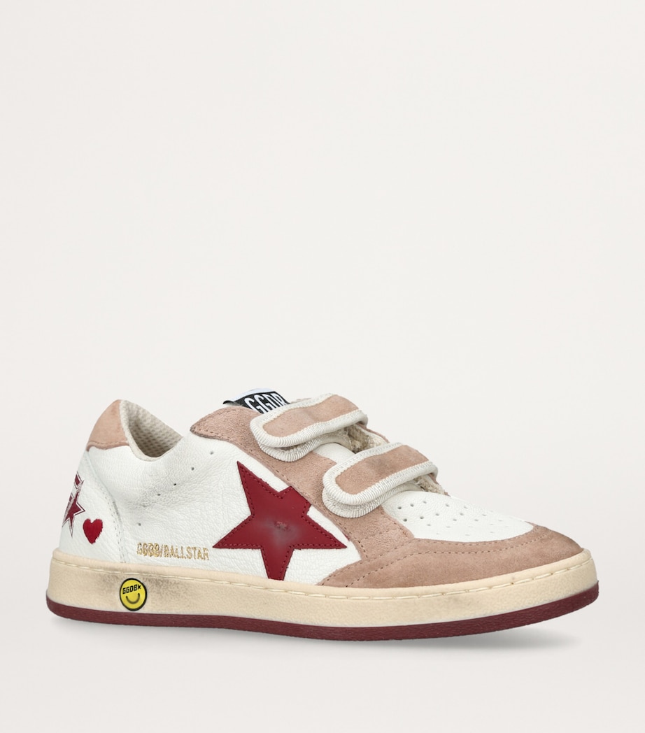 Leather Ballstar Low-Top Sneakers WHITE/RED Image 3