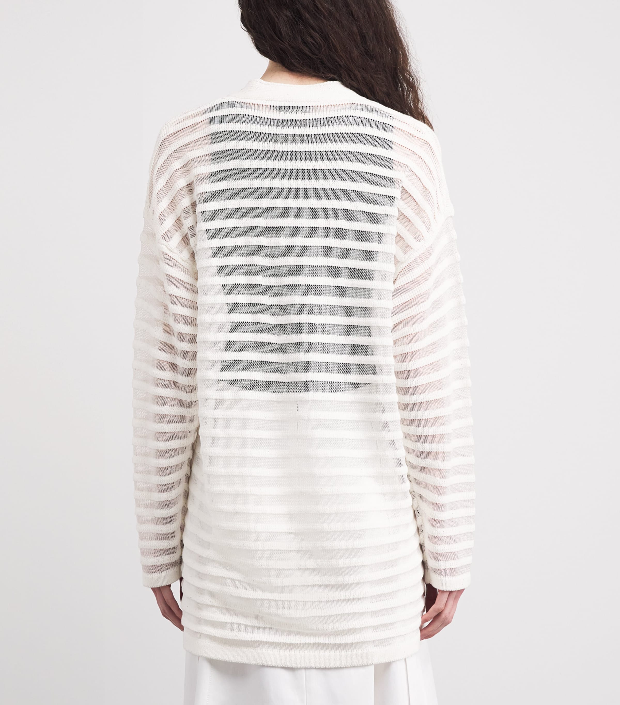Fabiana Filippi Womens Cotton-Blend Cardigan Bianco Image 5