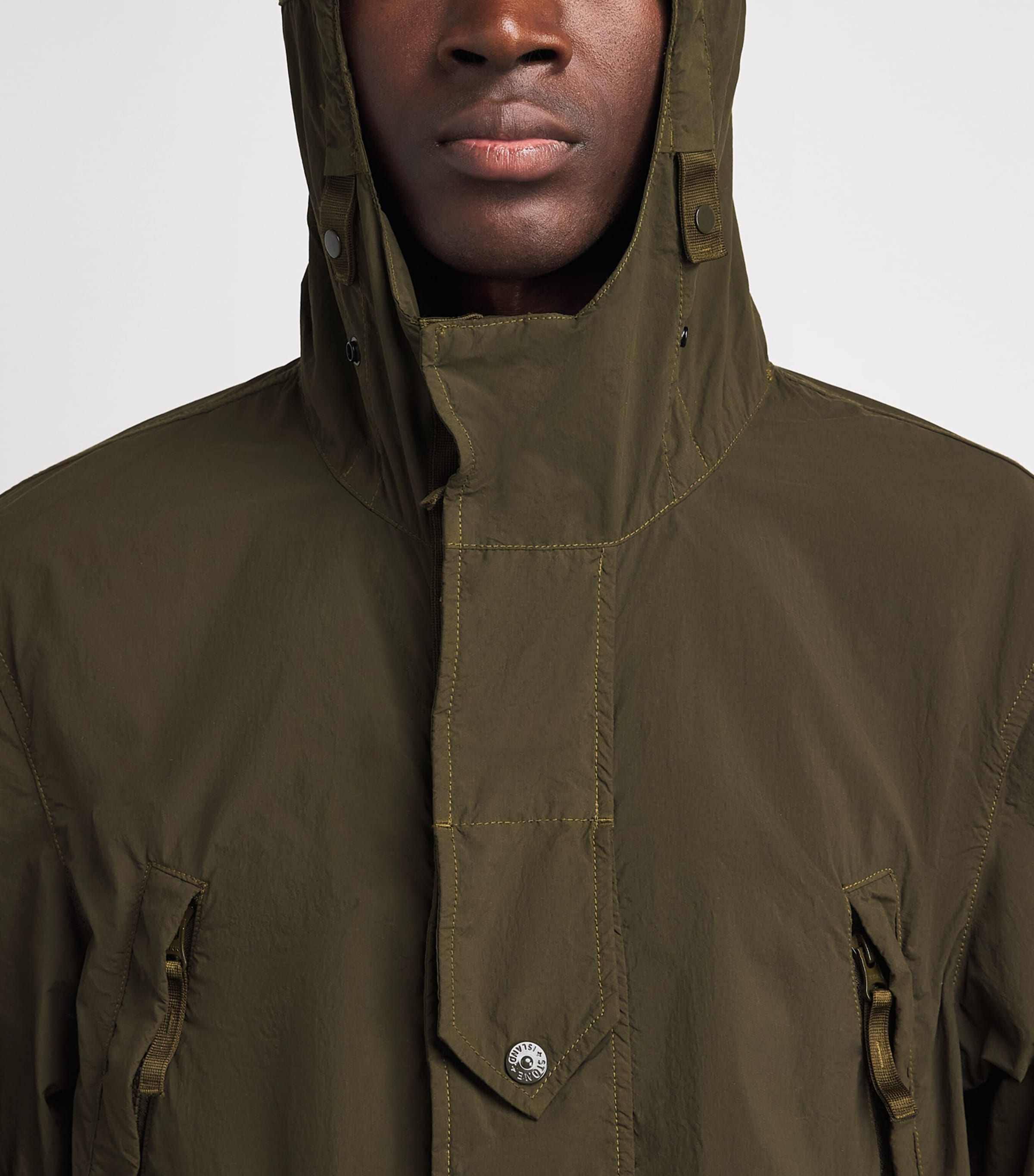 Stone Island Mens Nylon Hooded Jacket Image 3