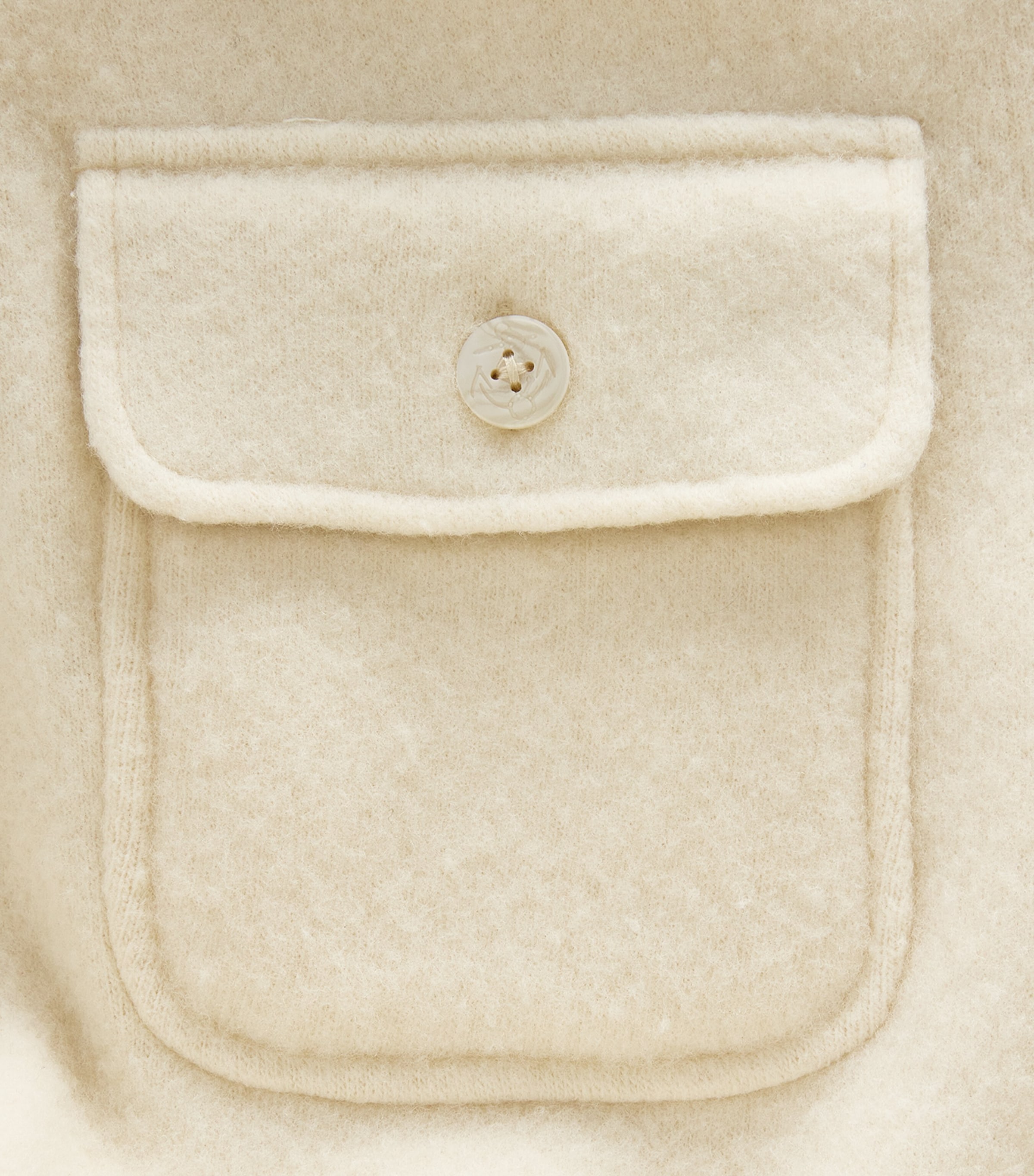 Wool-Blend Felt Overshirt ANDOVER CREAM Image 5