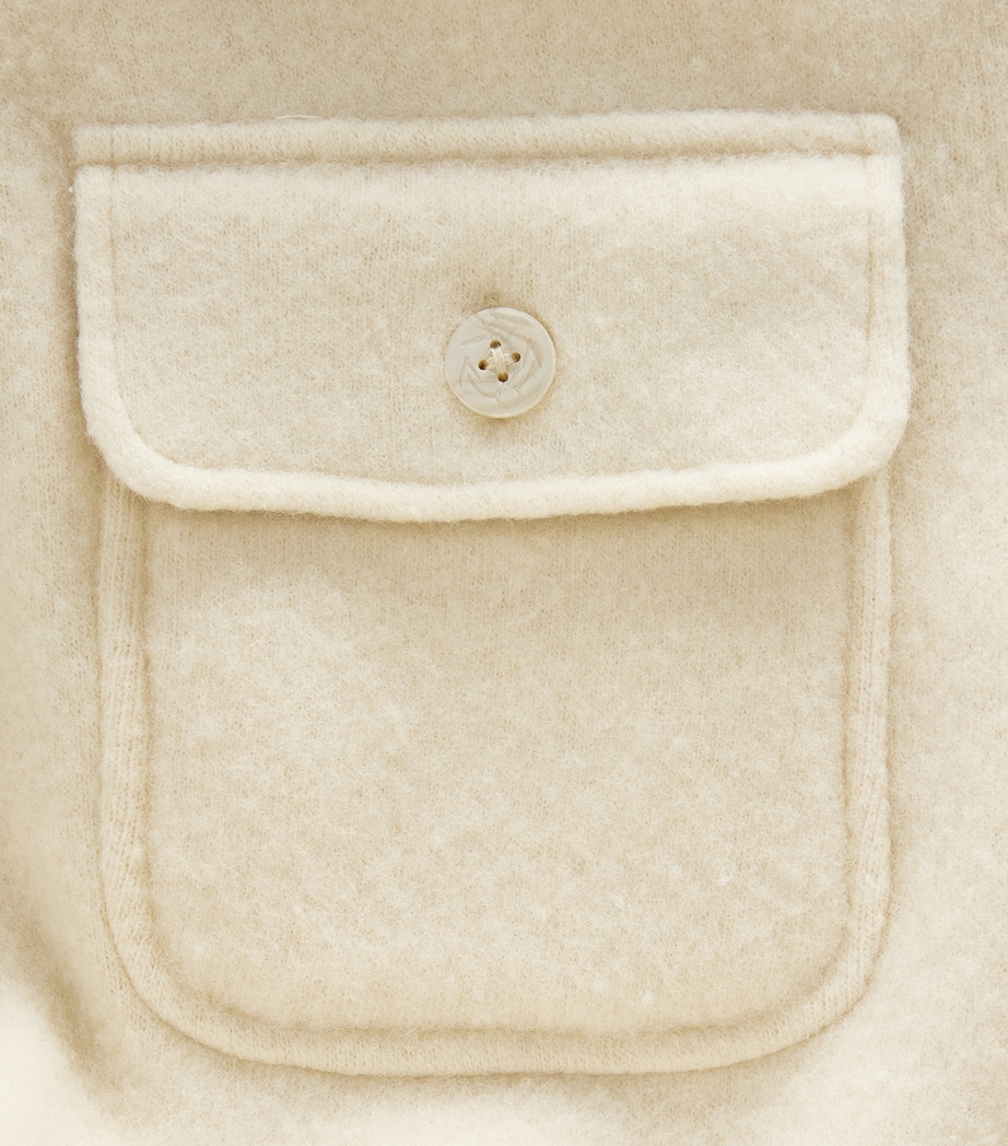 Wool-Blend Felt Overshirt ANDOVER CREAM Image 5