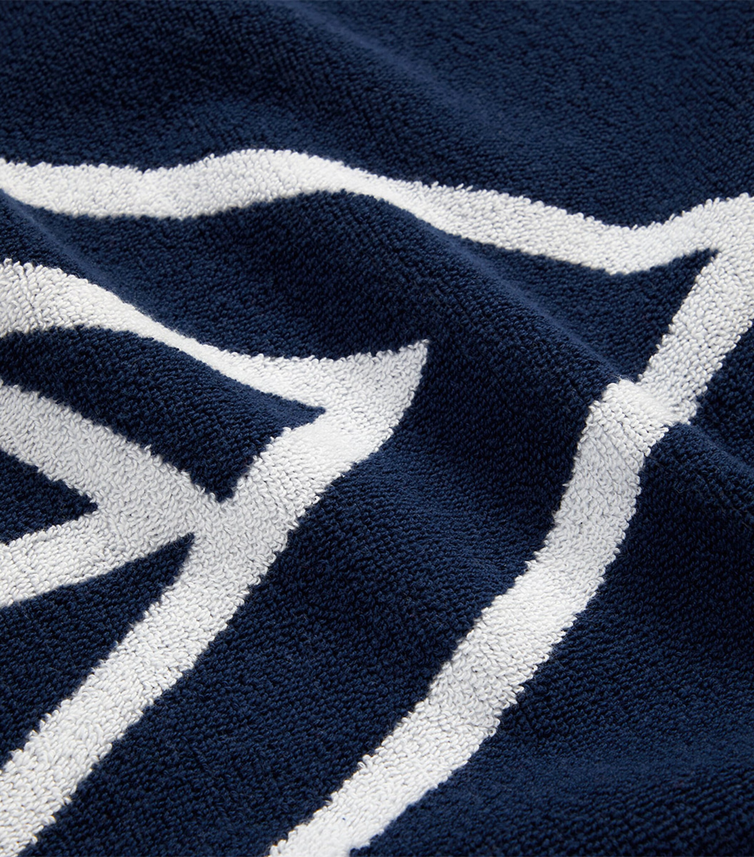 Blair Beach Towel (100cm x 170cm) WHITE NAVY Image 3