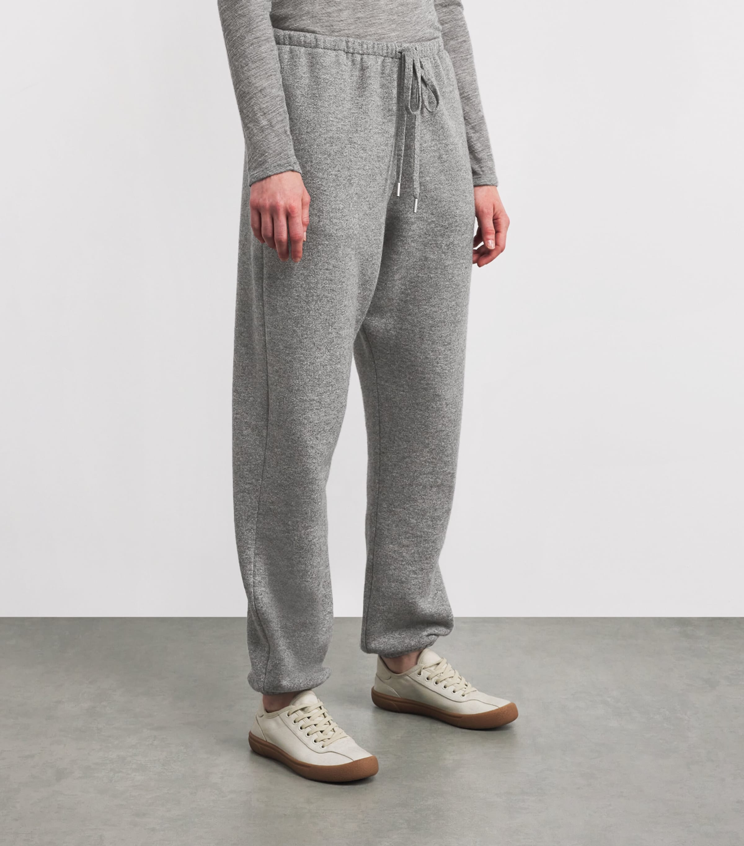 Cashmere-Cotton Teo Sweatpants GREY MELANGE Image 3