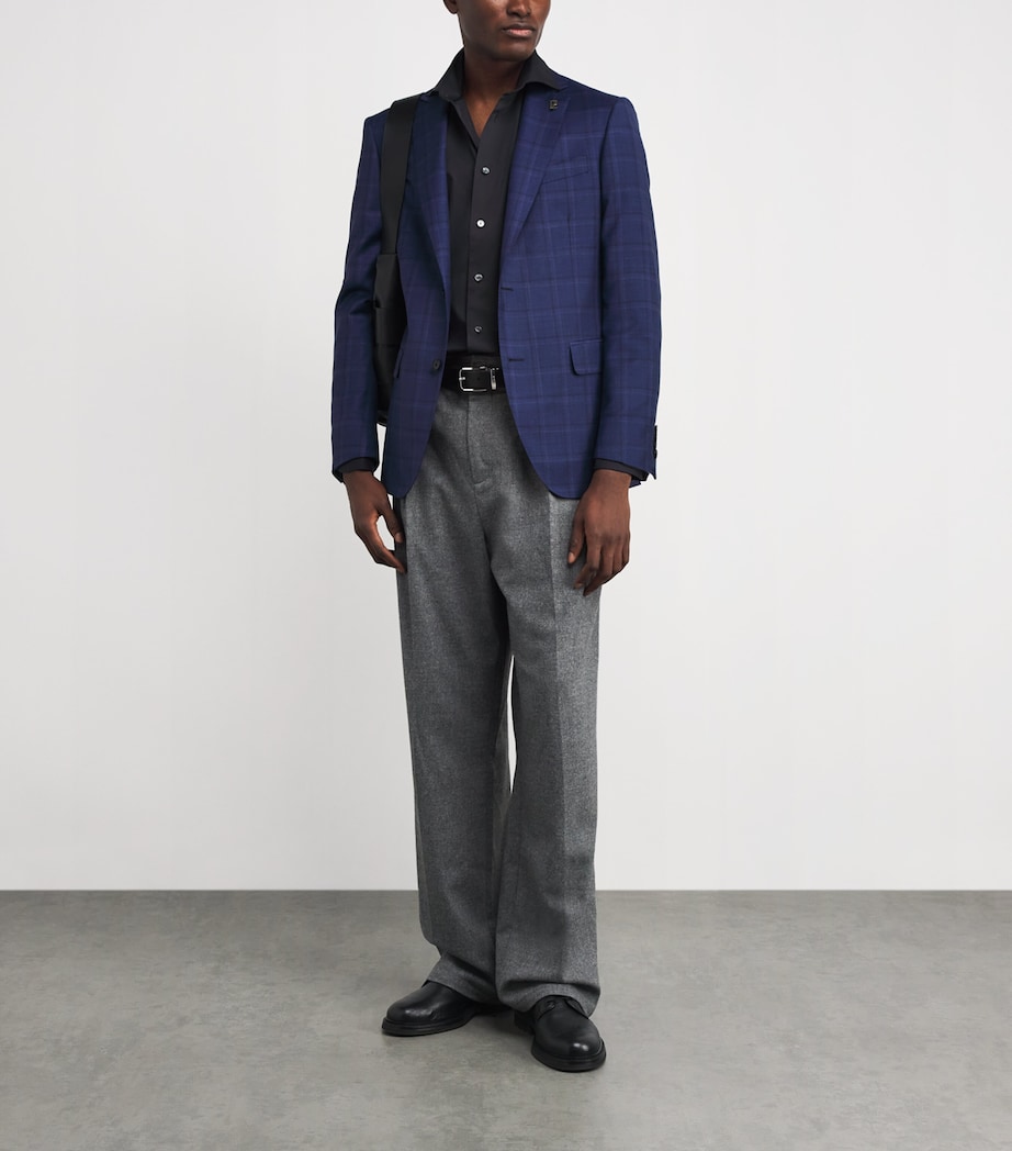 Cotton-Silk Long-Sleeve Shirt 18BLACK Image 2