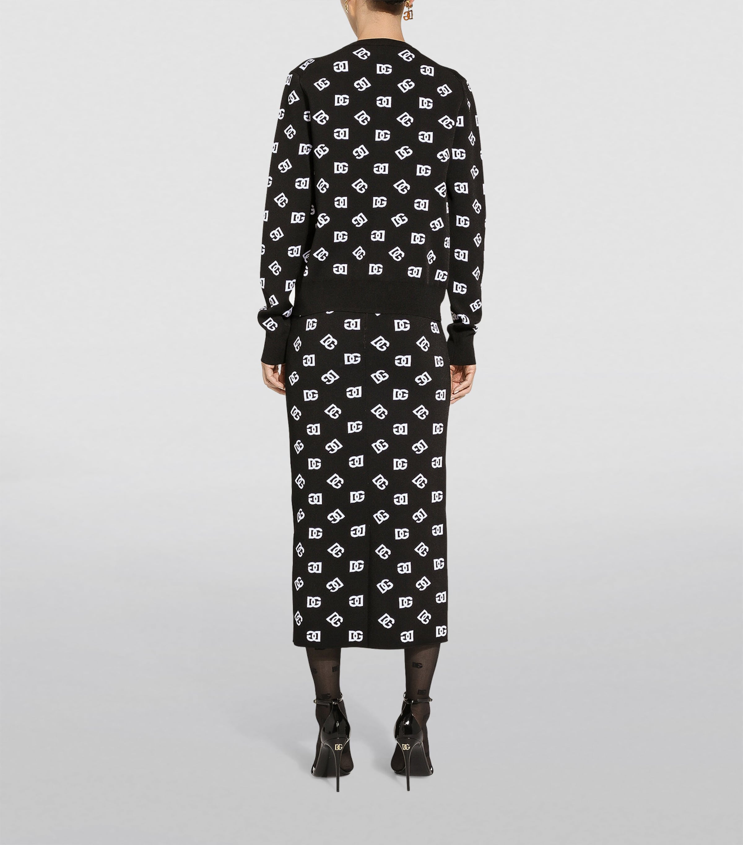 Dolce & Gabbana Knit Monogram Skirt | Harrods US