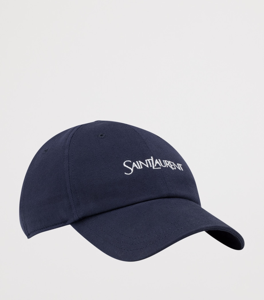 Saint Laurent Cotton Logo Baseball Cap Image 2