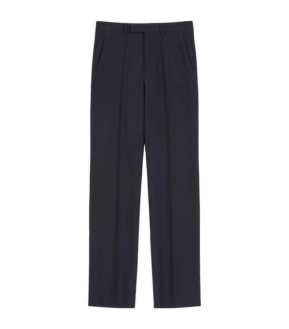 Valentino Mens Virgin Wool Pleated Trousers Image 1