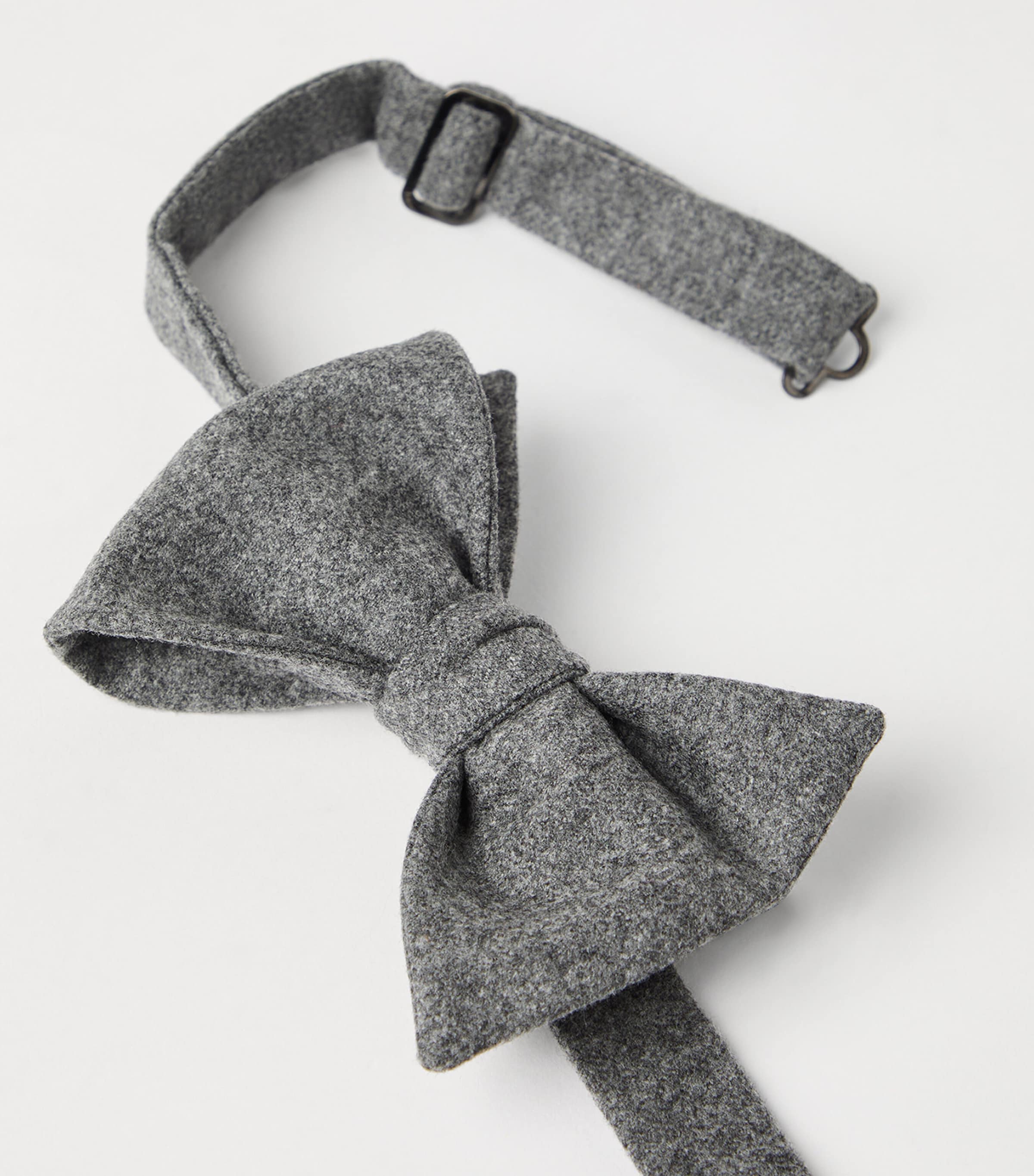 Wool-Silk Flannel Bow Tie C003 Image 4