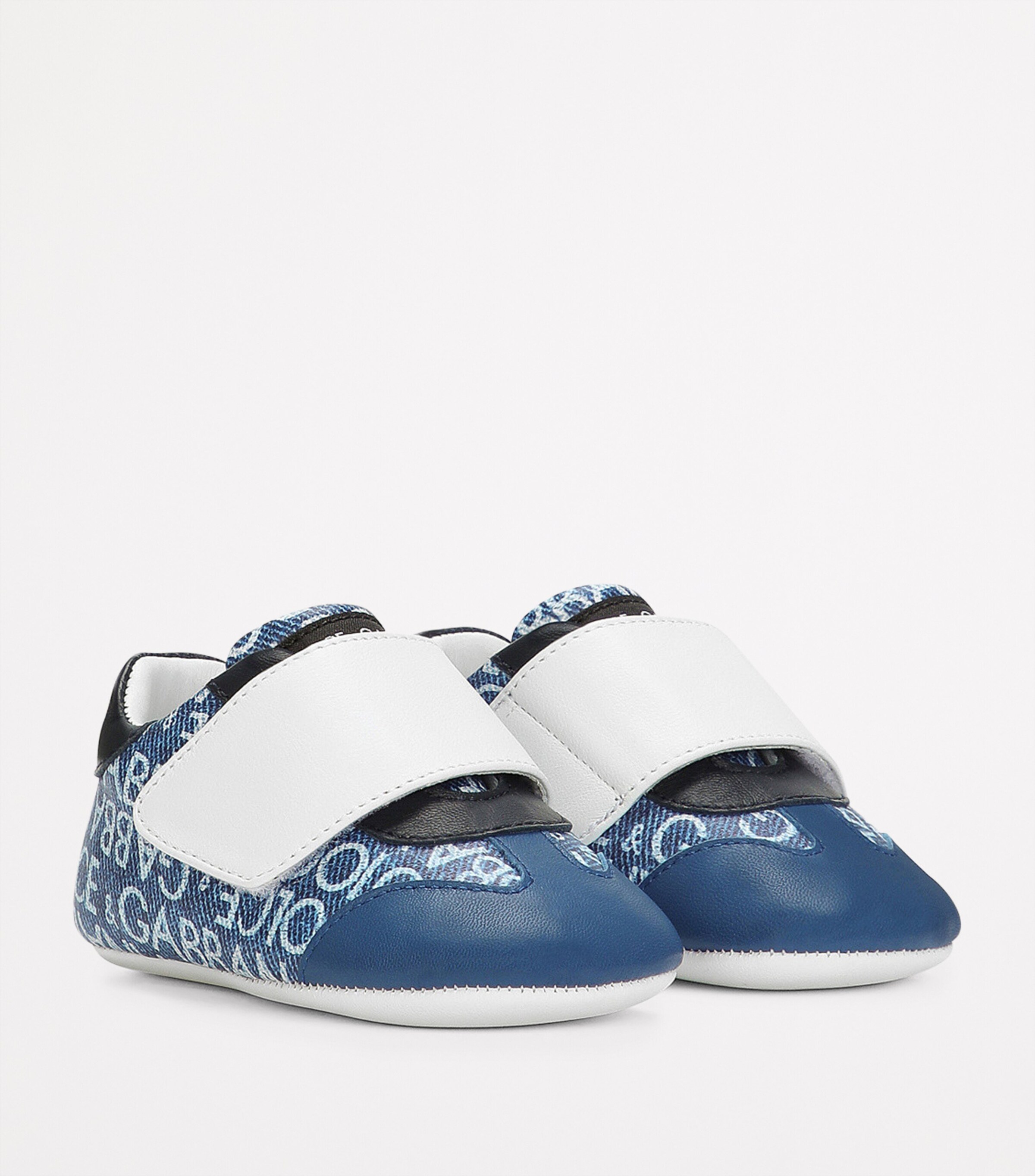 Leather Logo Sneakers HBXCC-DG AZZURRO Image 4