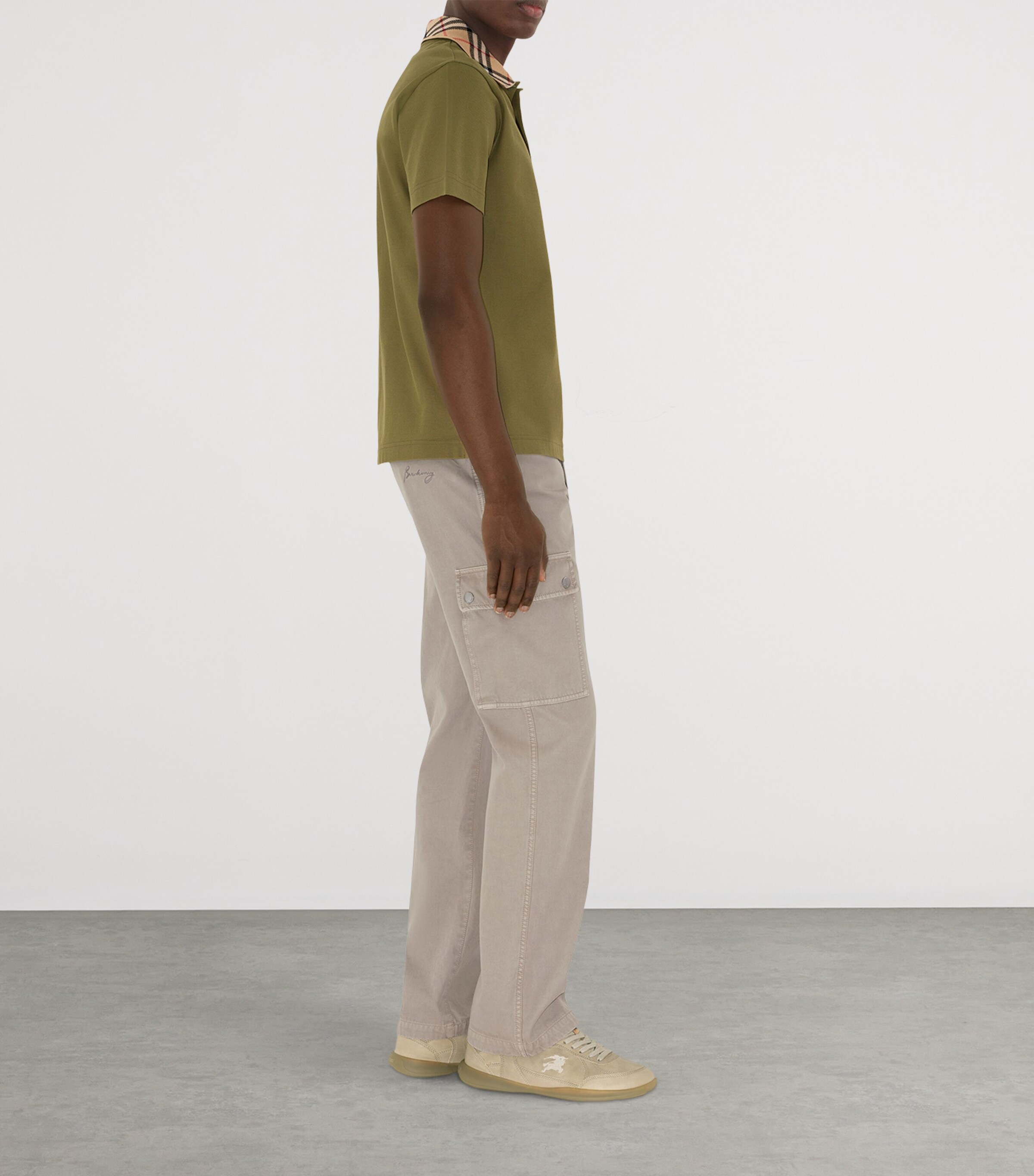 Cotton Piqué Slim Polo Shirt ESTATE Image 3