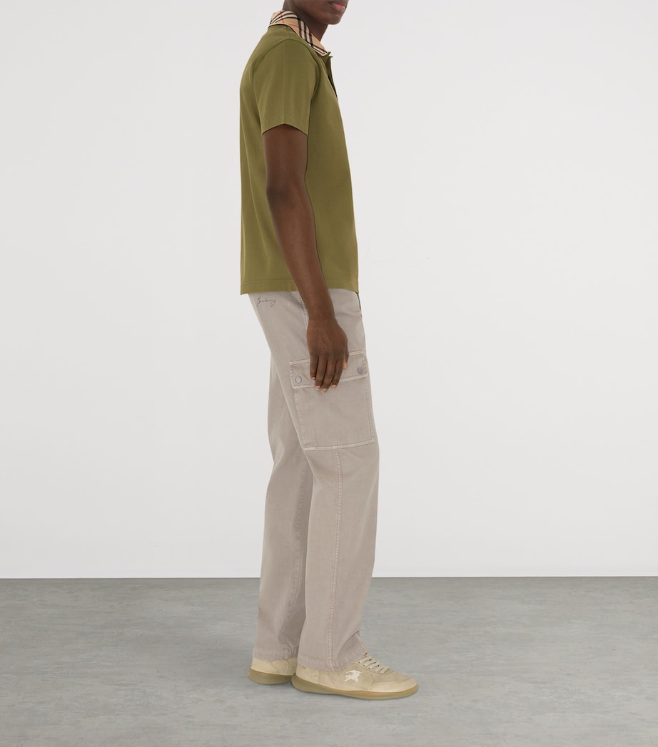 Cotton Piqué Slim Polo Shirt ESTATE Image 3