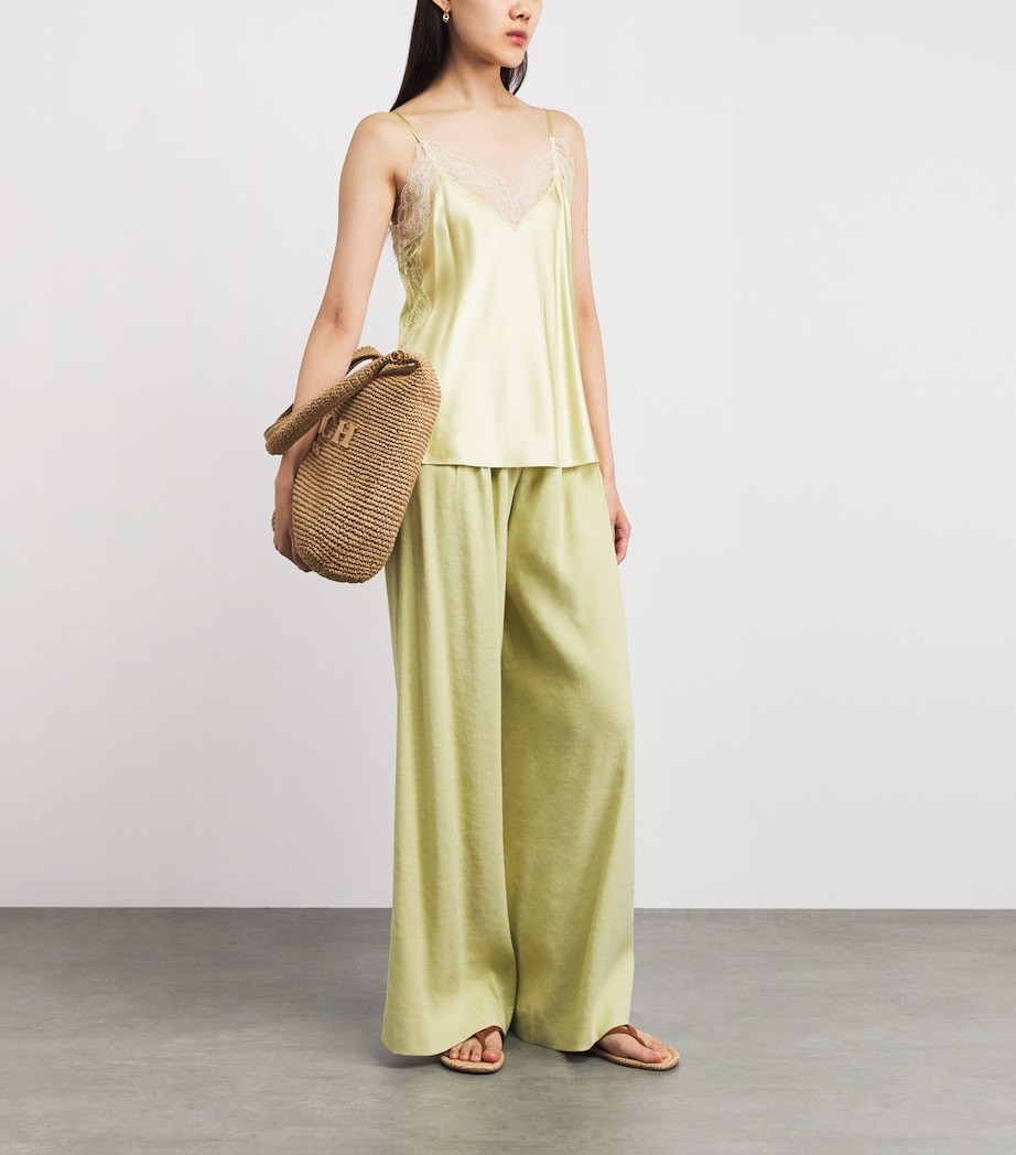 Veronica Beard Womens Silk-Blend Johanan Camisole Top Pistachio Image 2