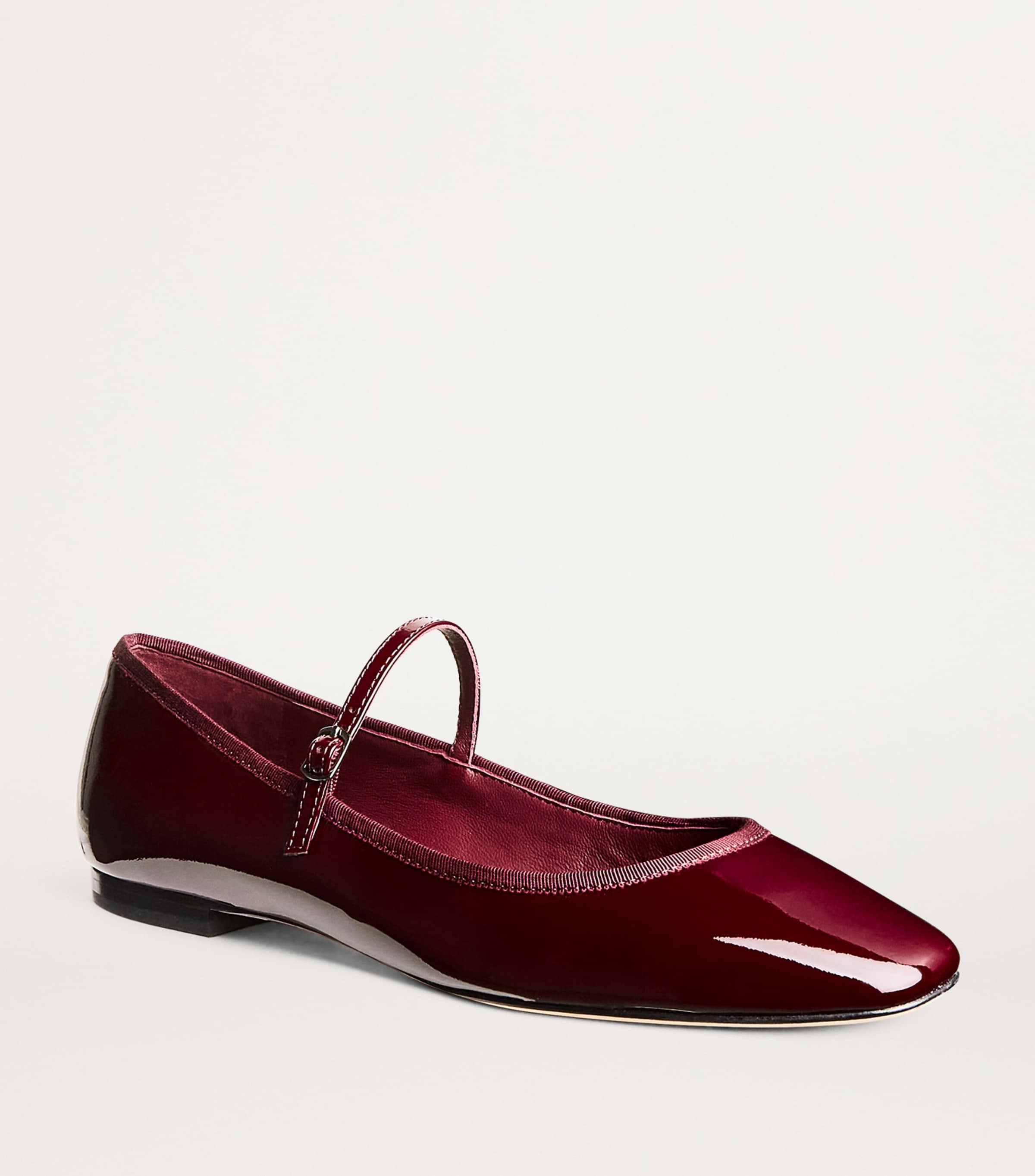 PAIGE Patent Leather Jolie Ballet Flats Oxblood Patent Image 5