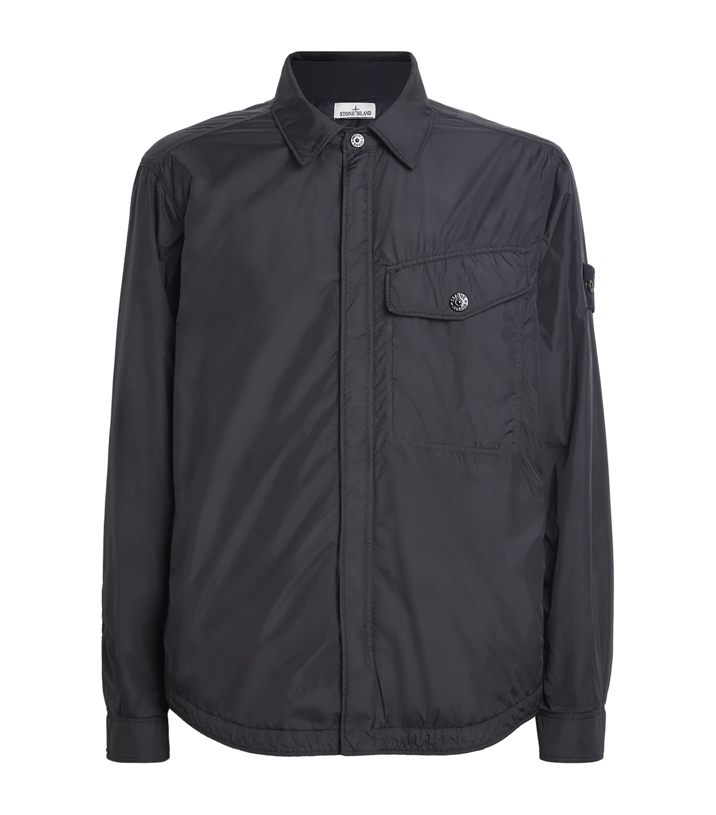 Stone Island Padded Jacket Nylon Chest Pocket In Black