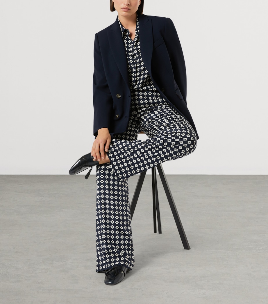 Marina Rinaldi Womens Silk Printed Shirt Midnightblue Image 2