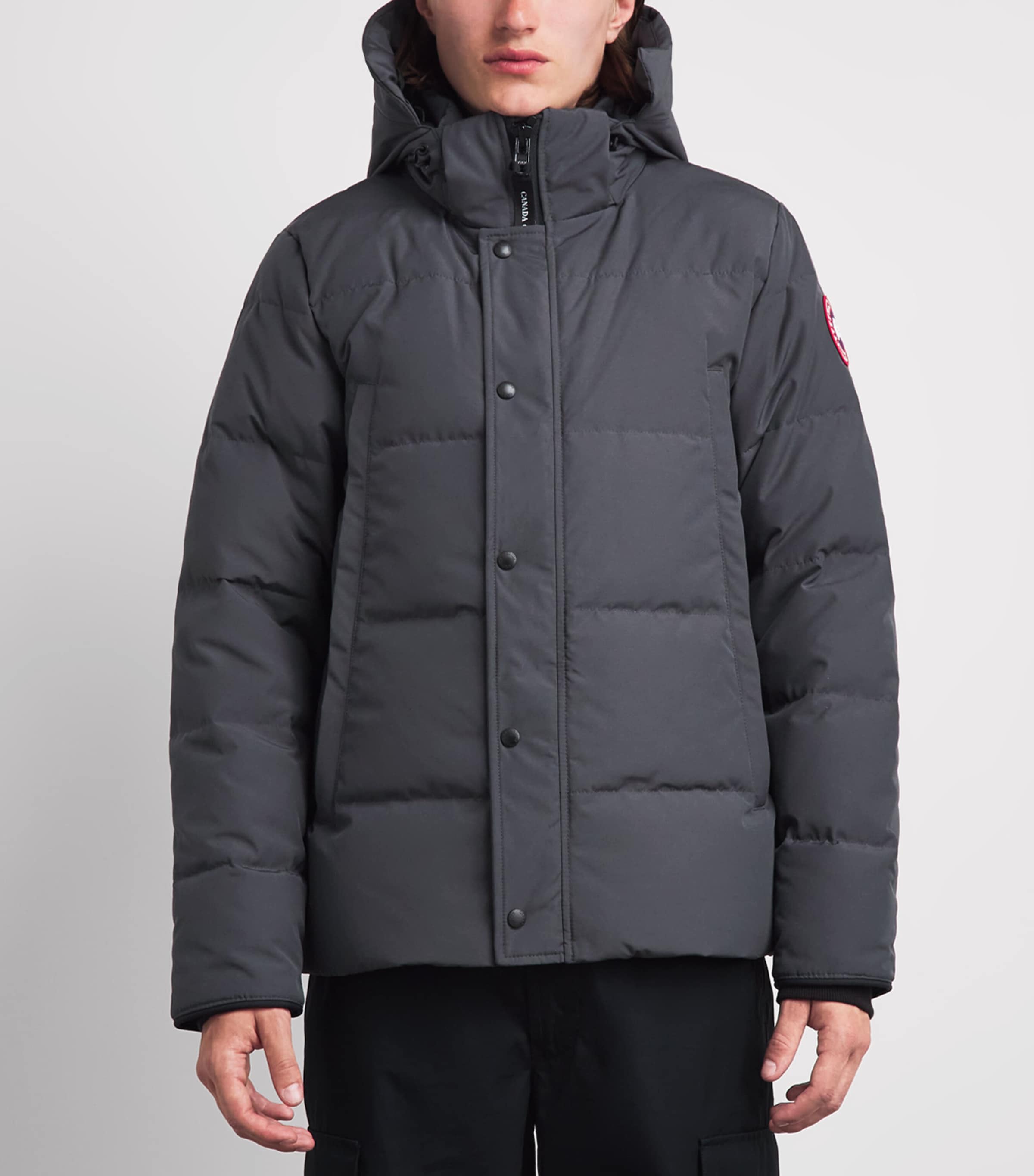 Canada Goose Mens Wyndham Parka Jacket Granite Grey Image 4