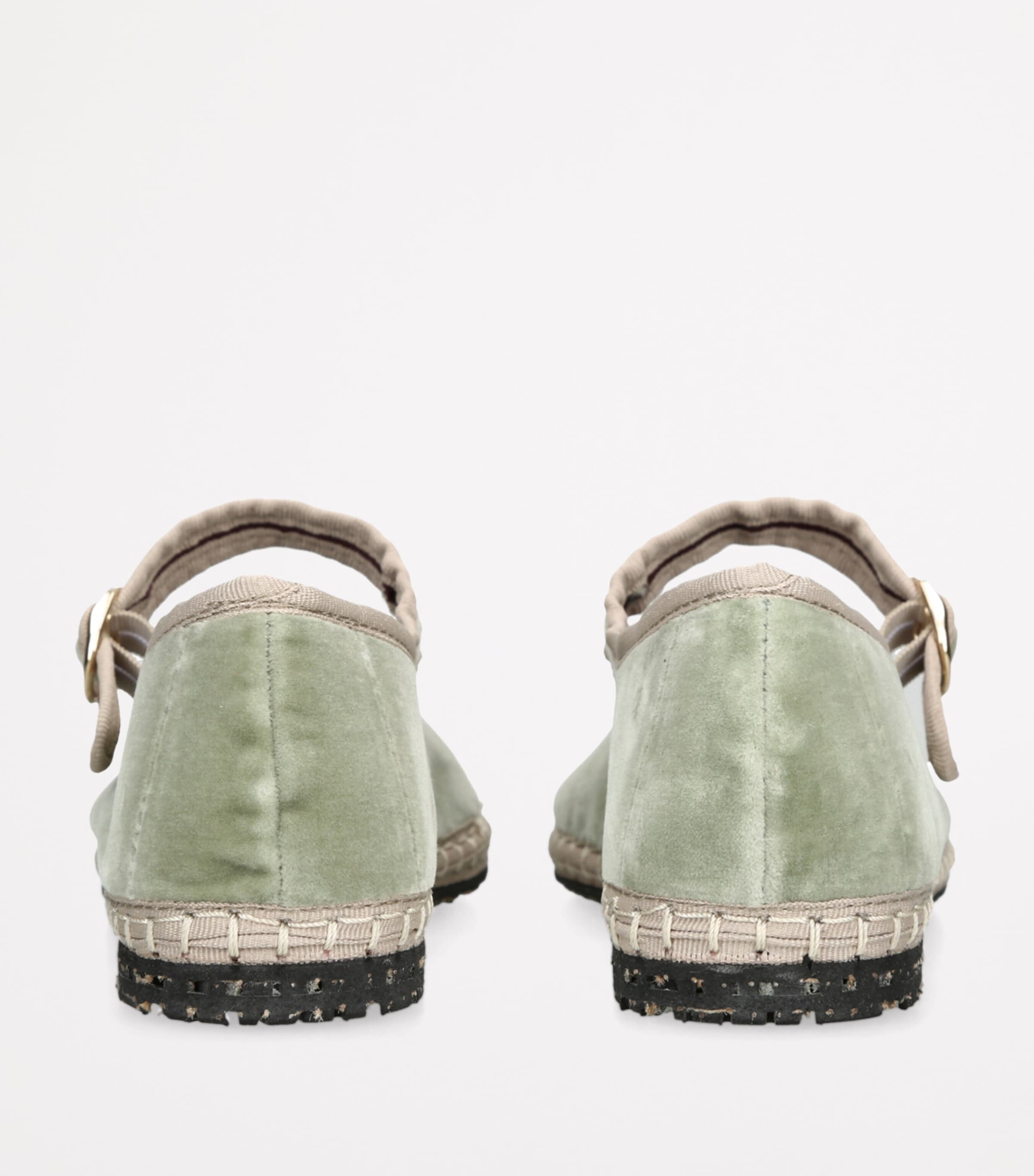 Flabelus Velvet Uta Mary Janes Green Image 3