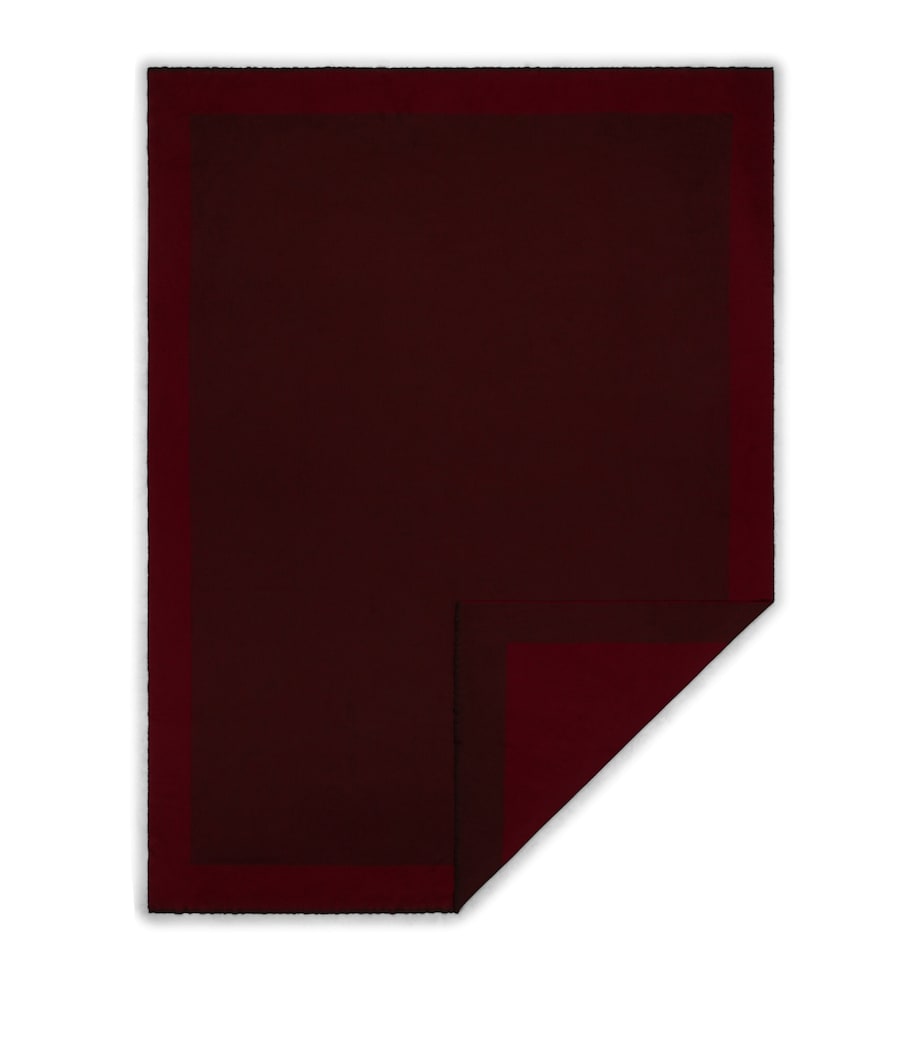 Begg x Co Cashmere Arran Border Throw (150cm x 200cm) Chocolate Wine Image 3
